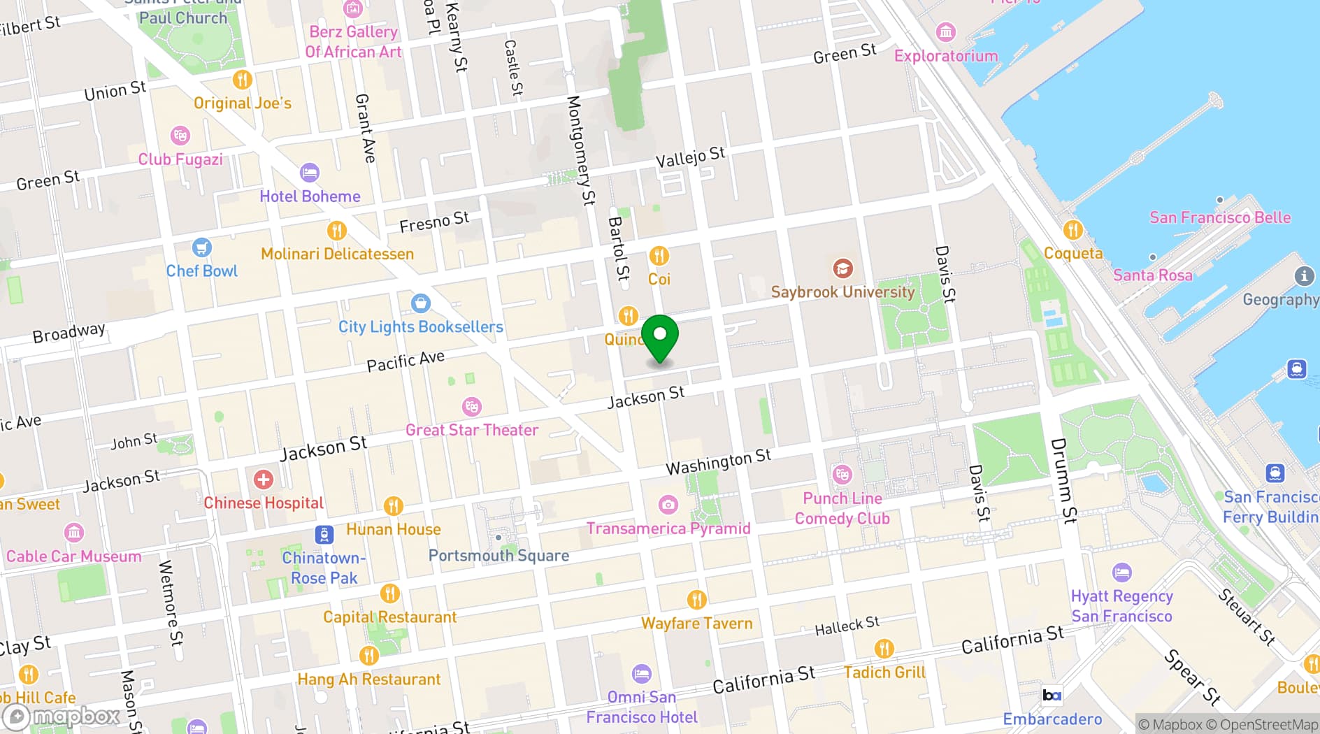 Map showing BIX San Francisco