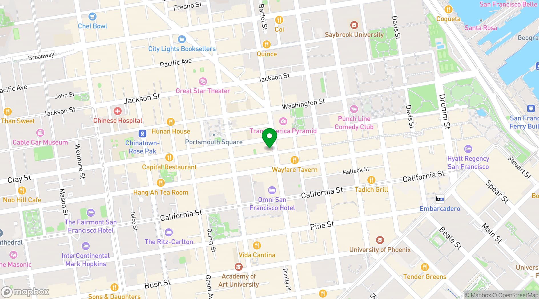 Map showing Museum of San Francisco