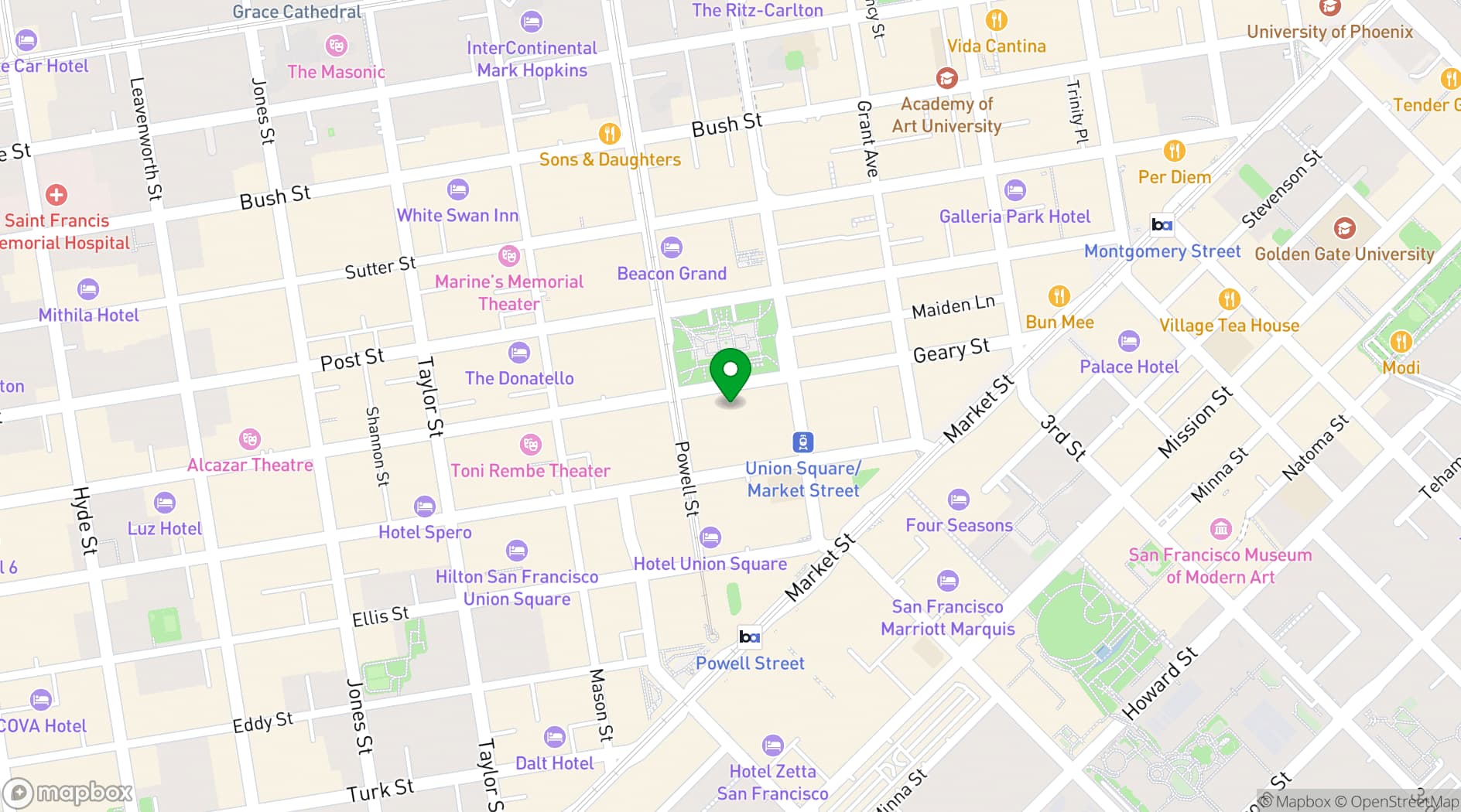 Map showing The Cheesecake Factory