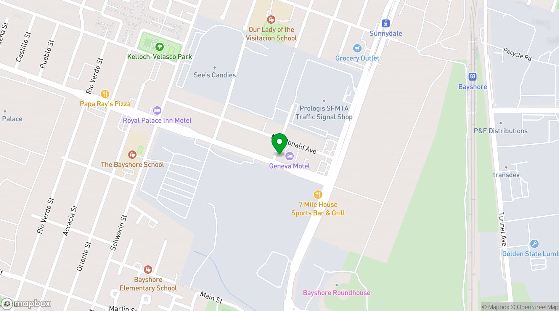 Map showing Mylo Hotel