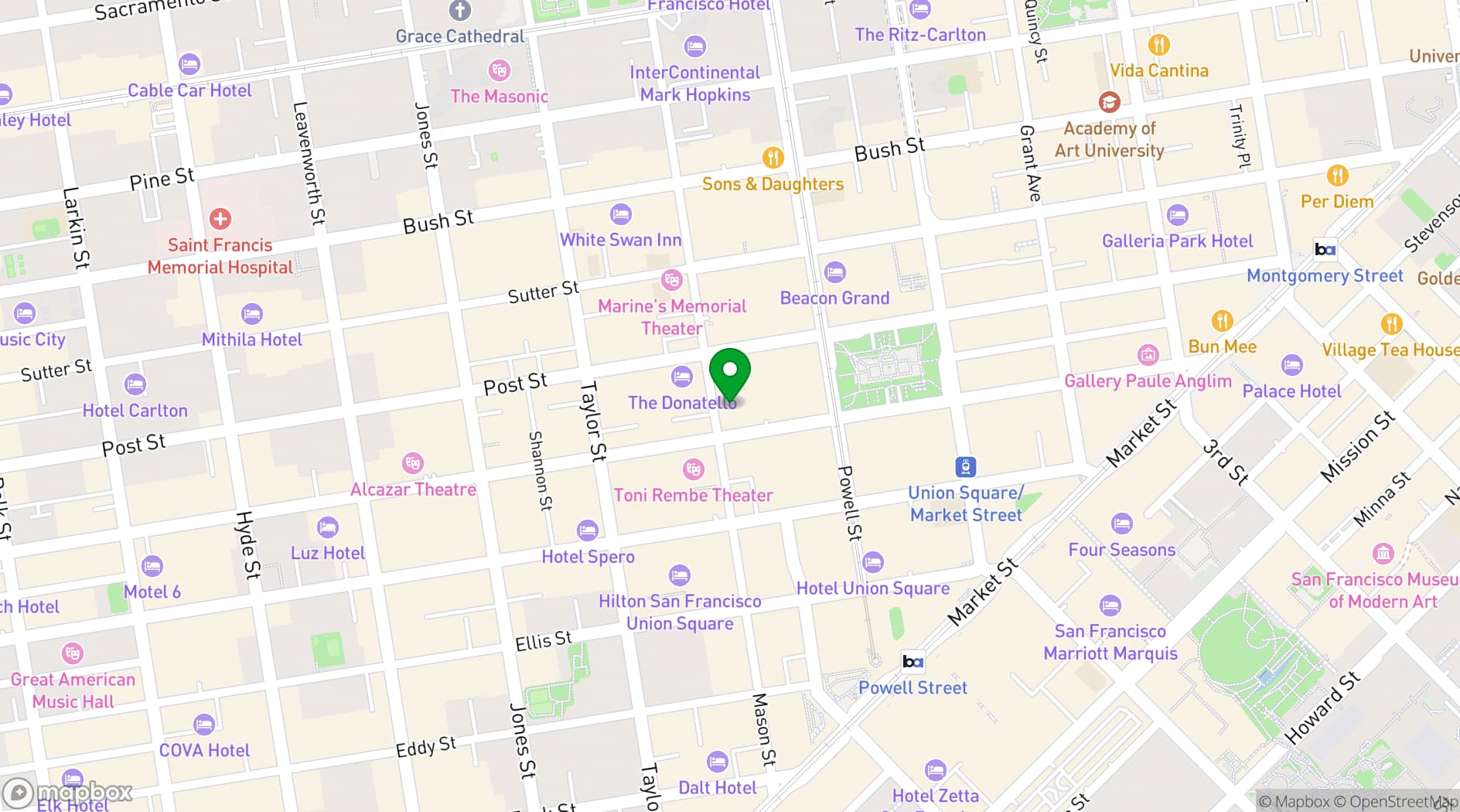 Map showing Harry M. Smith Conference Room at Union Square