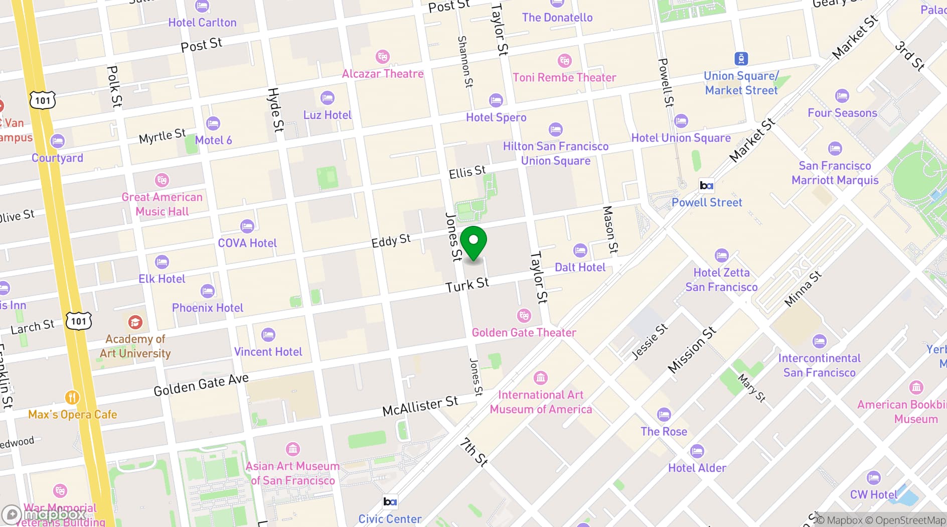 Map showing Power Exchange