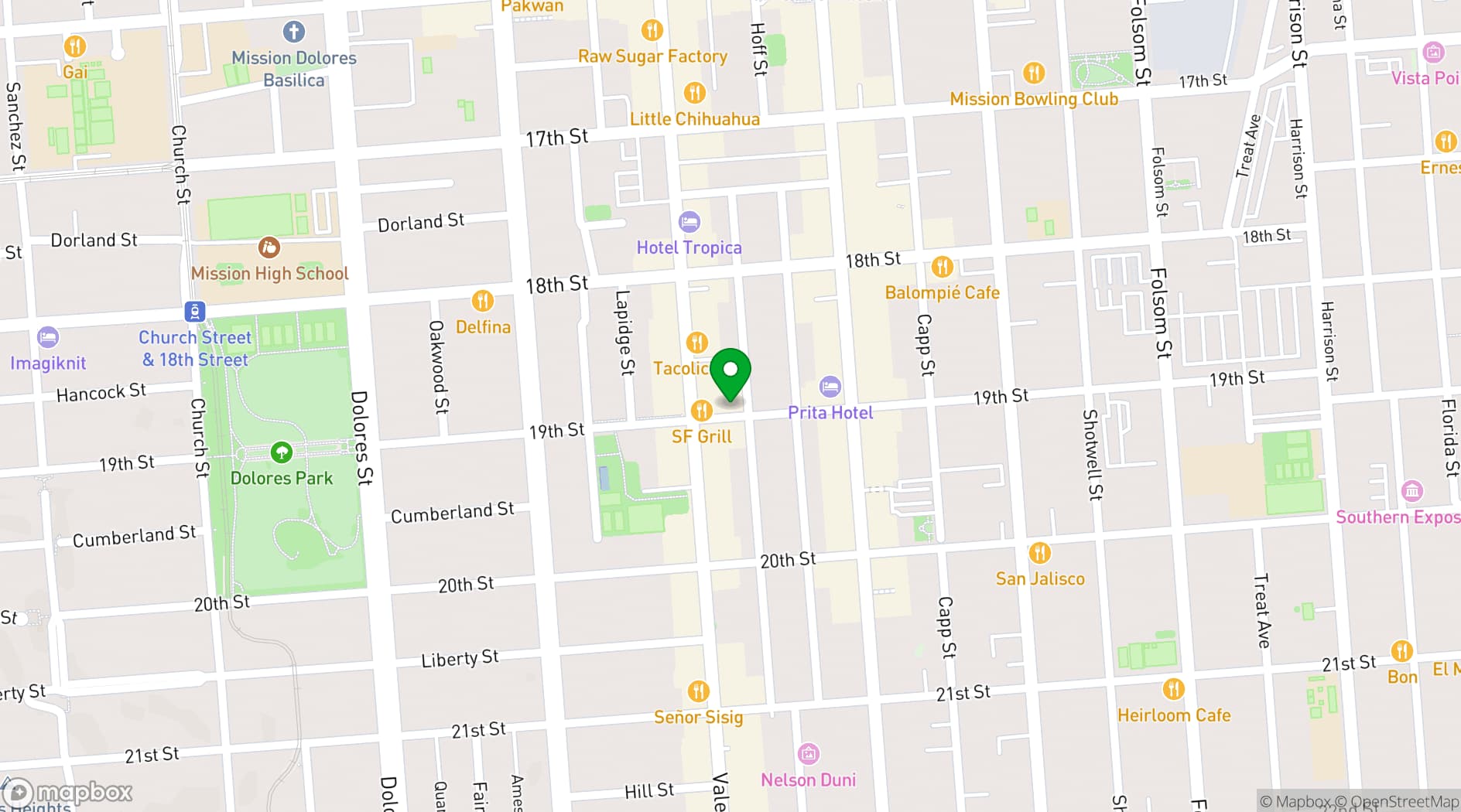 Map showing Different Fur Studios