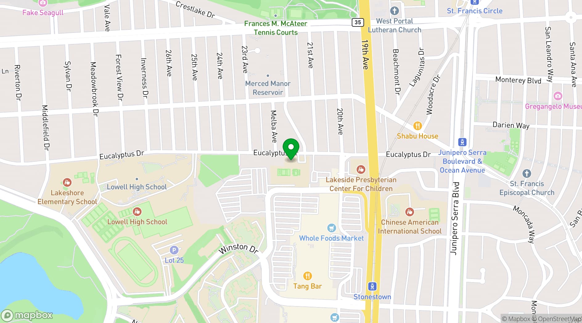 Map showing Donworth Hall