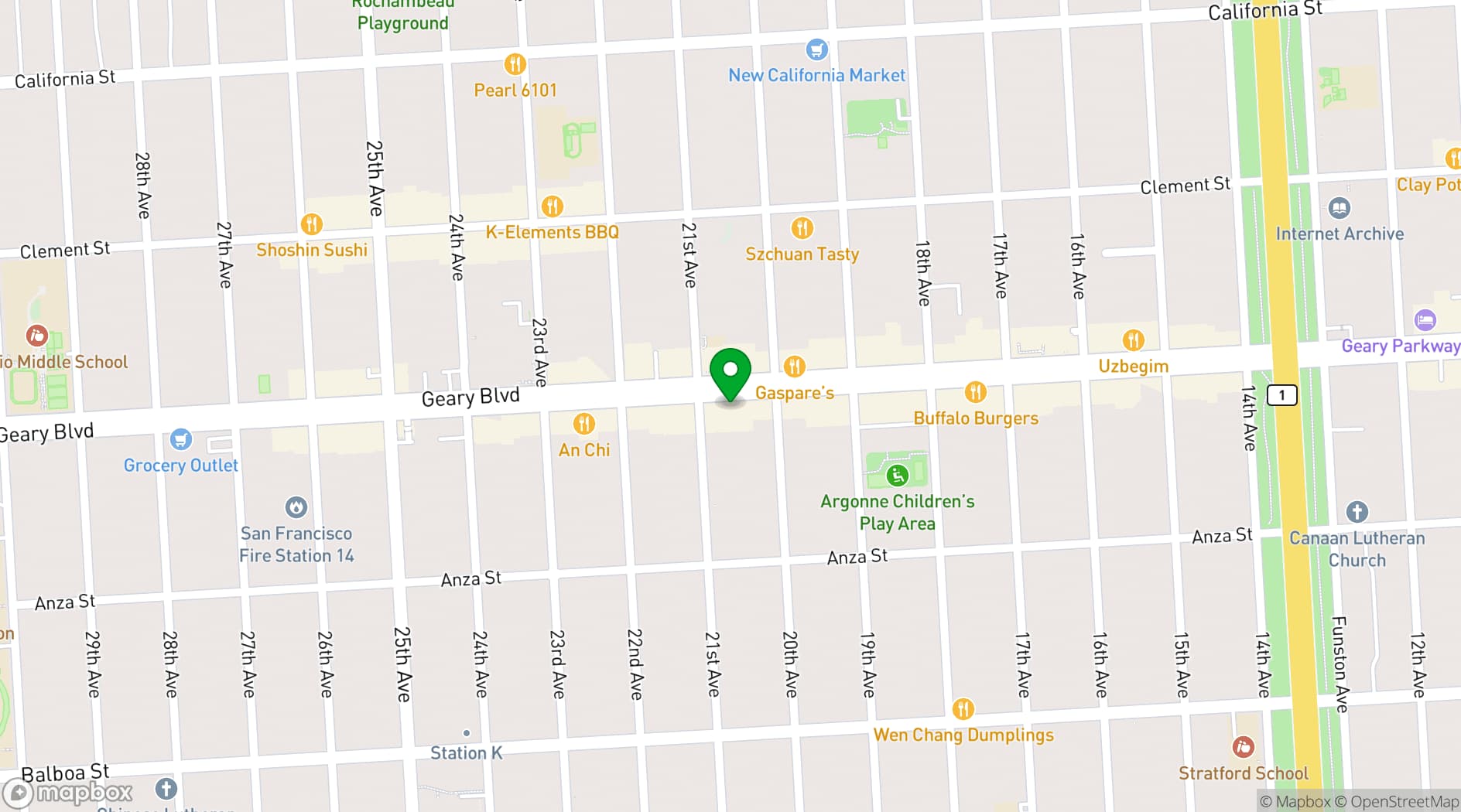 Map showing Hermitage Banquet Hall