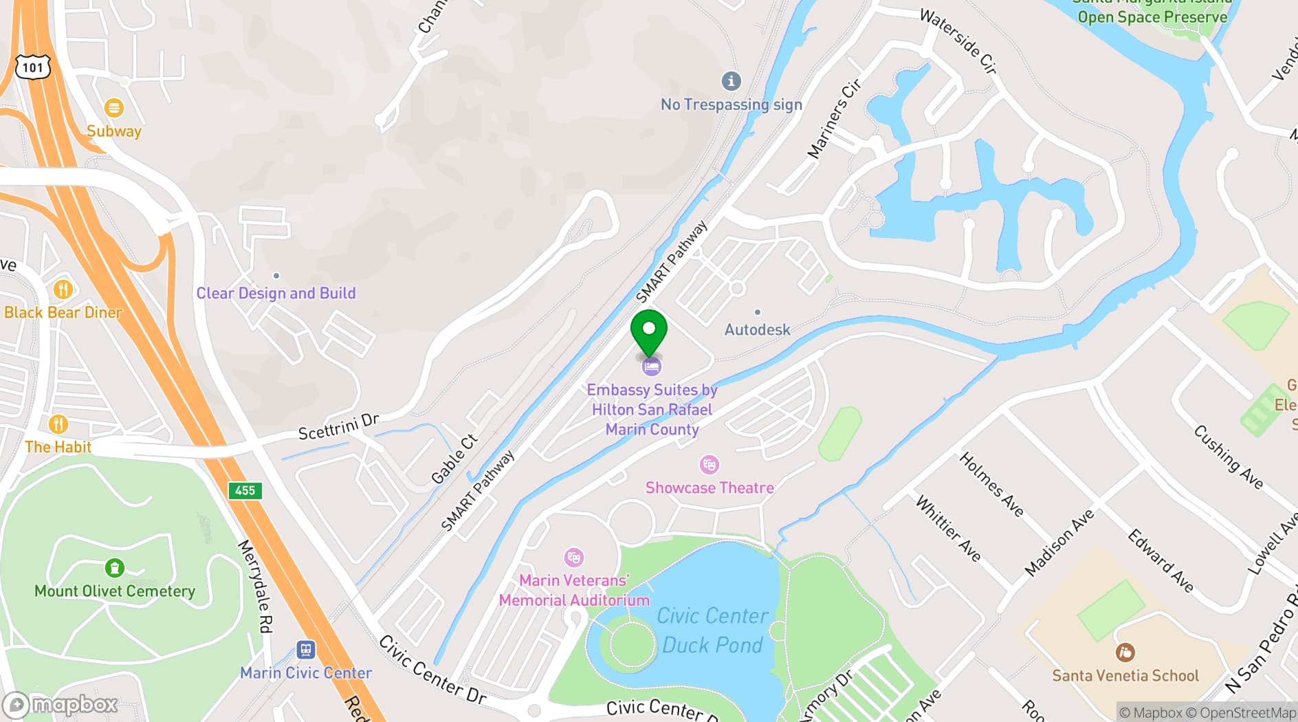 Map showing Red Oak Craft Bar and Rotisserie