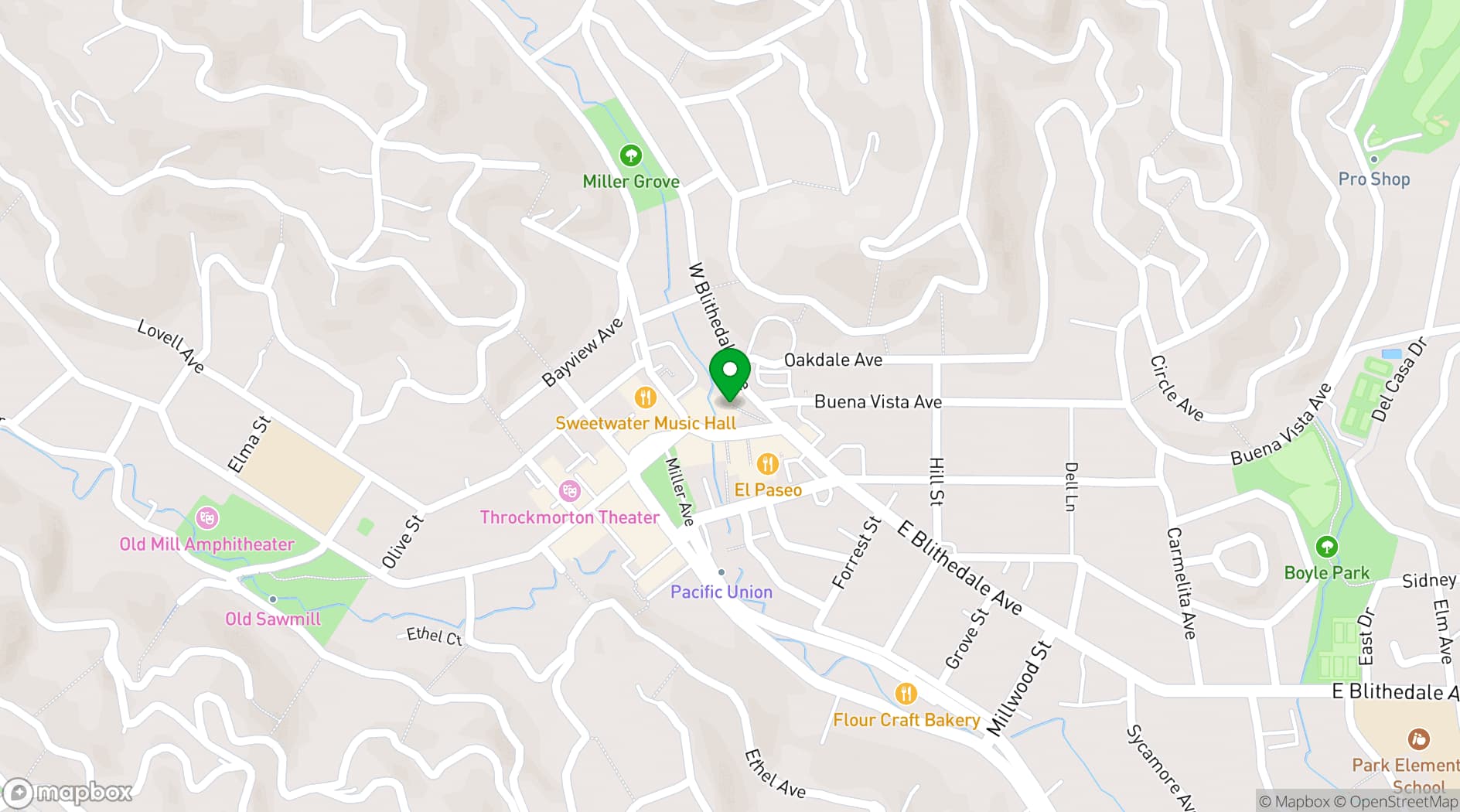 Map showing Outdoor Art Club