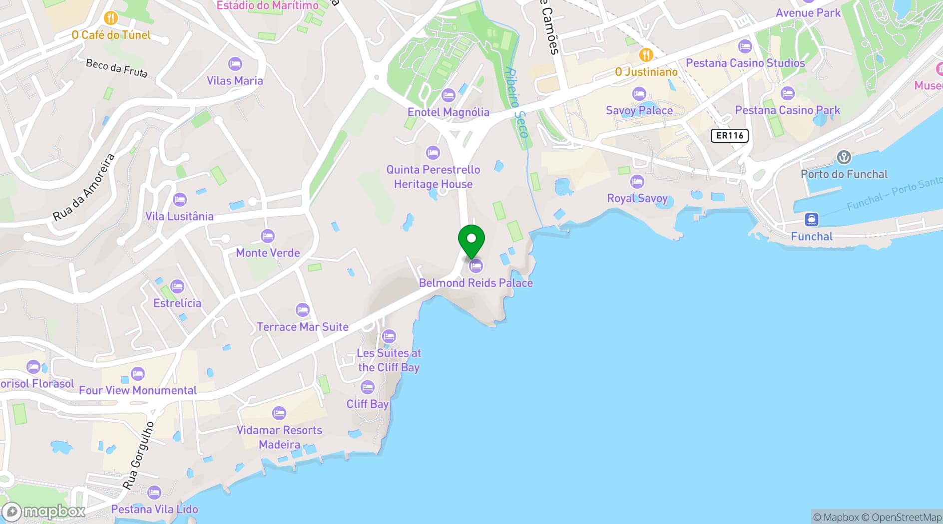 Map showing Reid’s Palace, A Belmond Hotel, Madeira