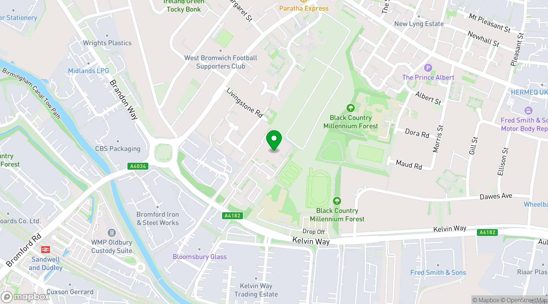 Map showing Bethel Convention Centre