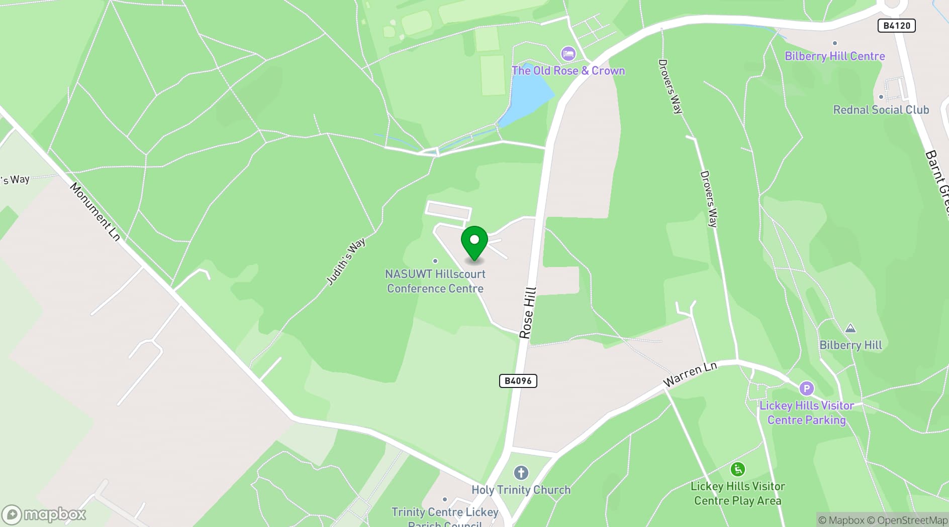 Map showing Hillscourt Hotel & Venue