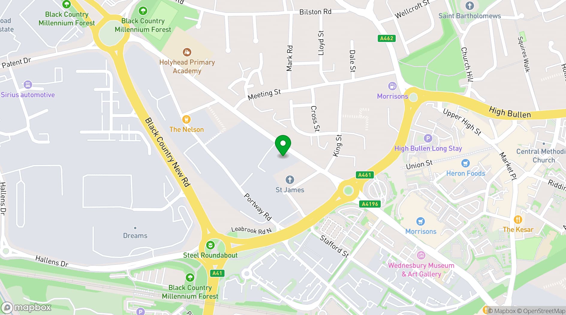 Map showing WS10 & ICB Conference & Banqueting Centres