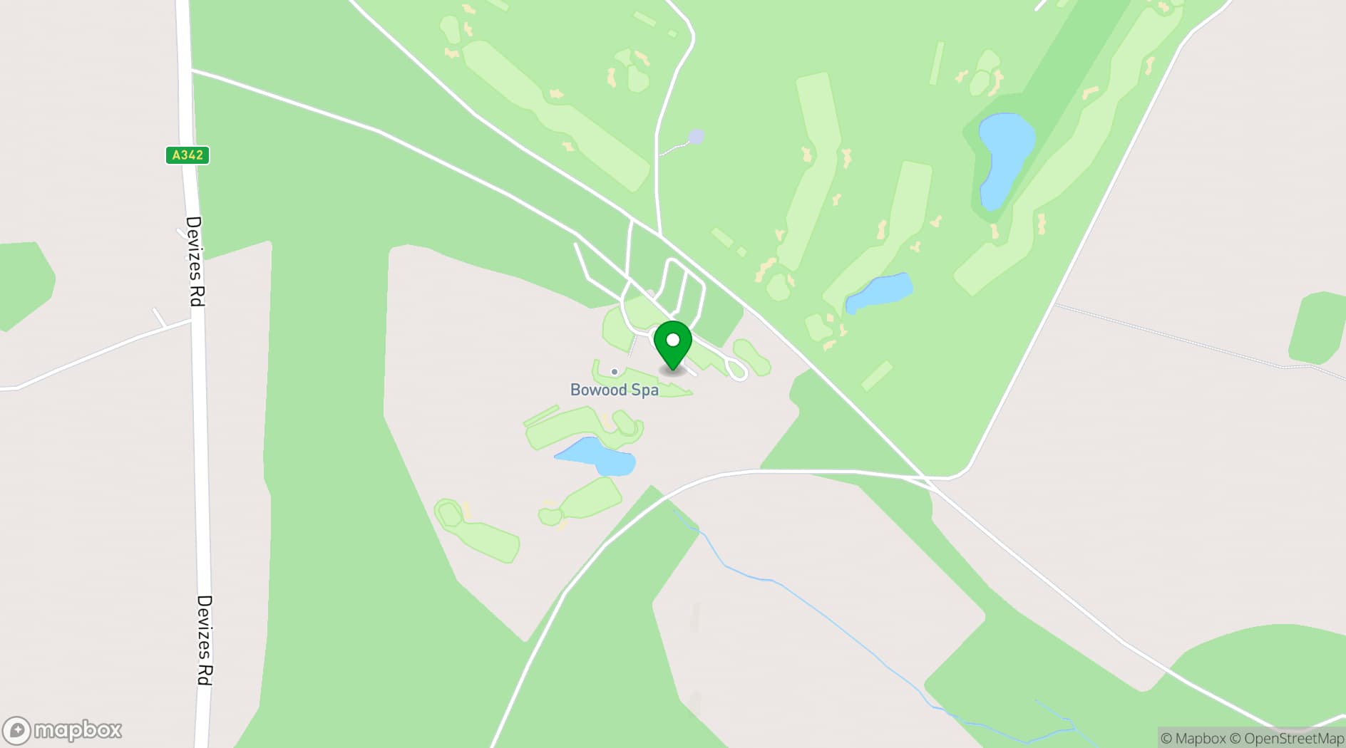 Map showing Bowood Hotel, Spa & Golf Resort