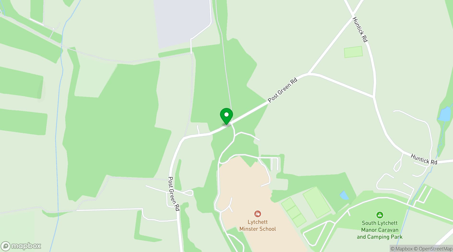 Map showing Foxhills Forest