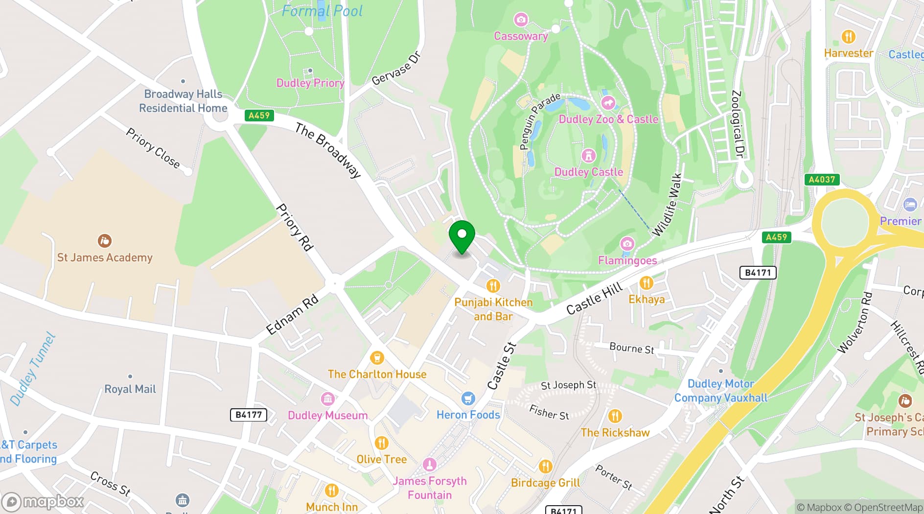 Map showing No.4 Events and Banqueting Hall