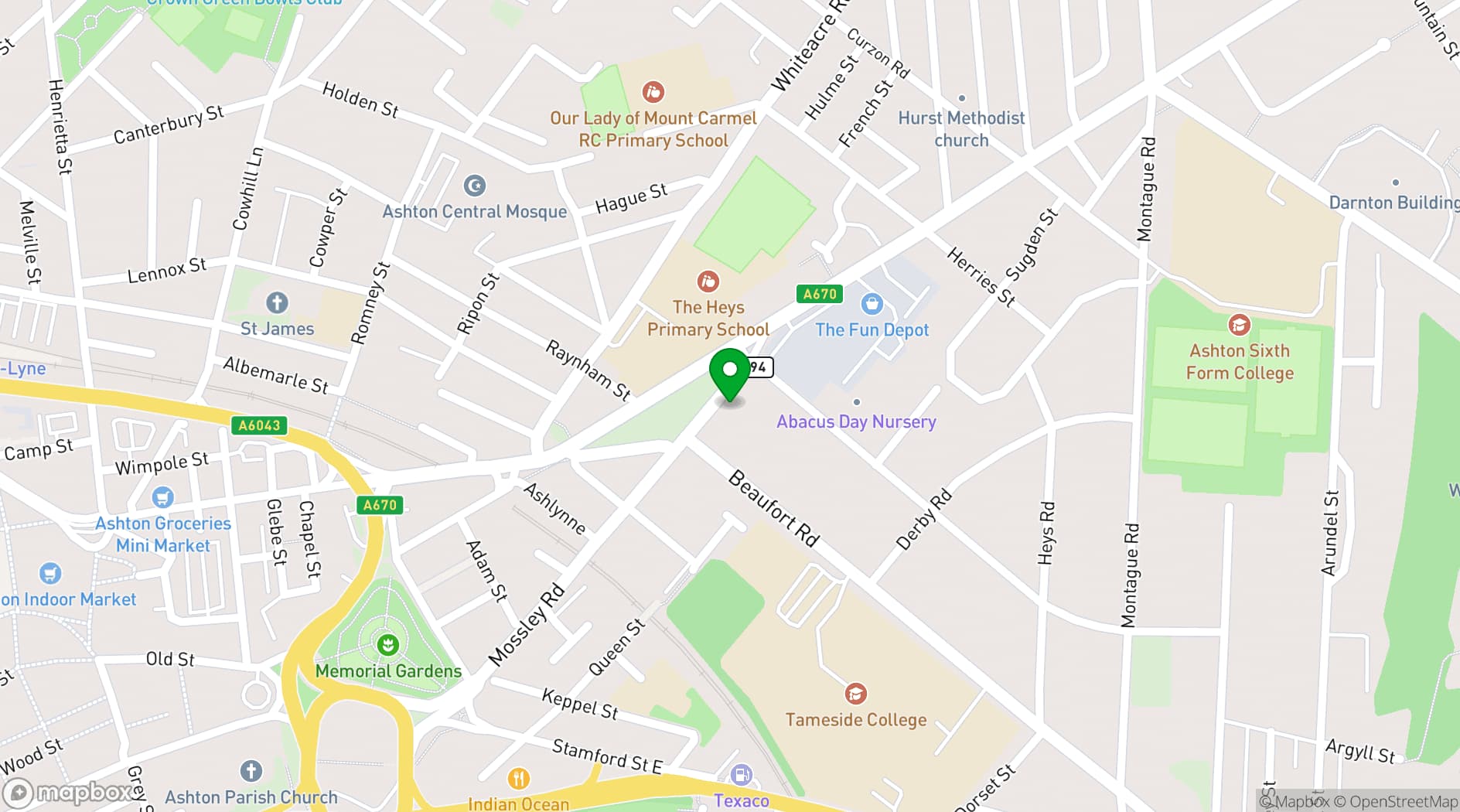 Map showing The Light Loft