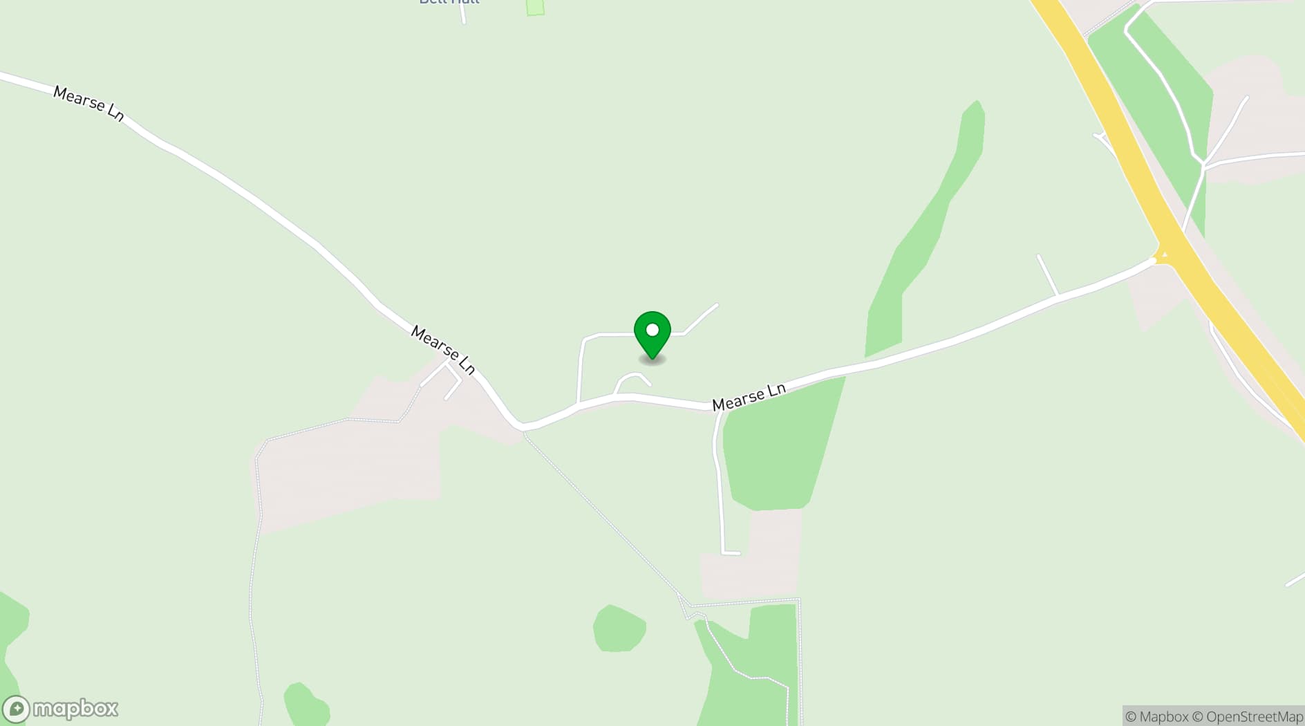 Map showing Belcote Farm Tipi Weddings