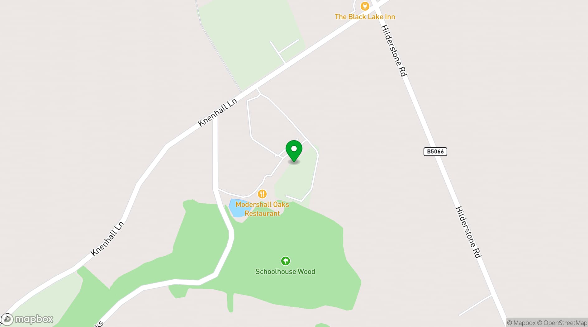 Map showing Moddershall Oaks