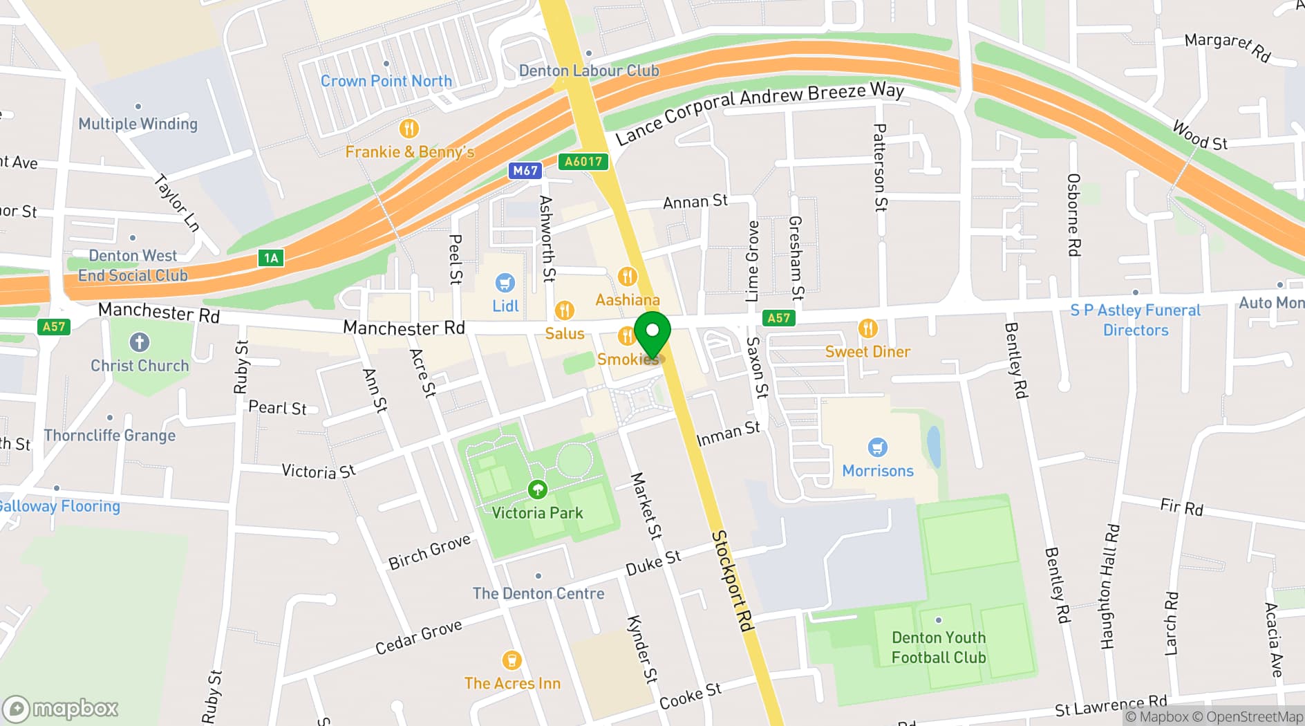 Map showing Legacy Hub Studios