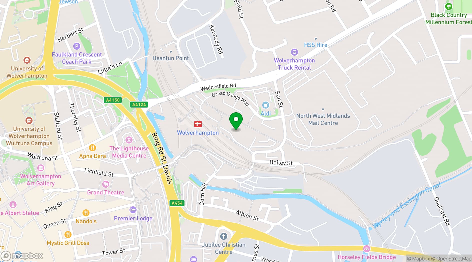 Map showing Grand Station