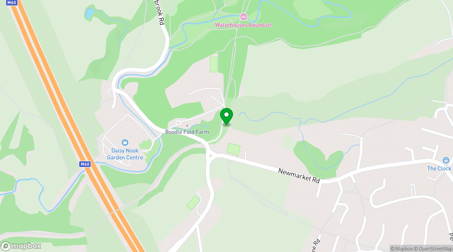 Map showing Daisy Nook Country Park