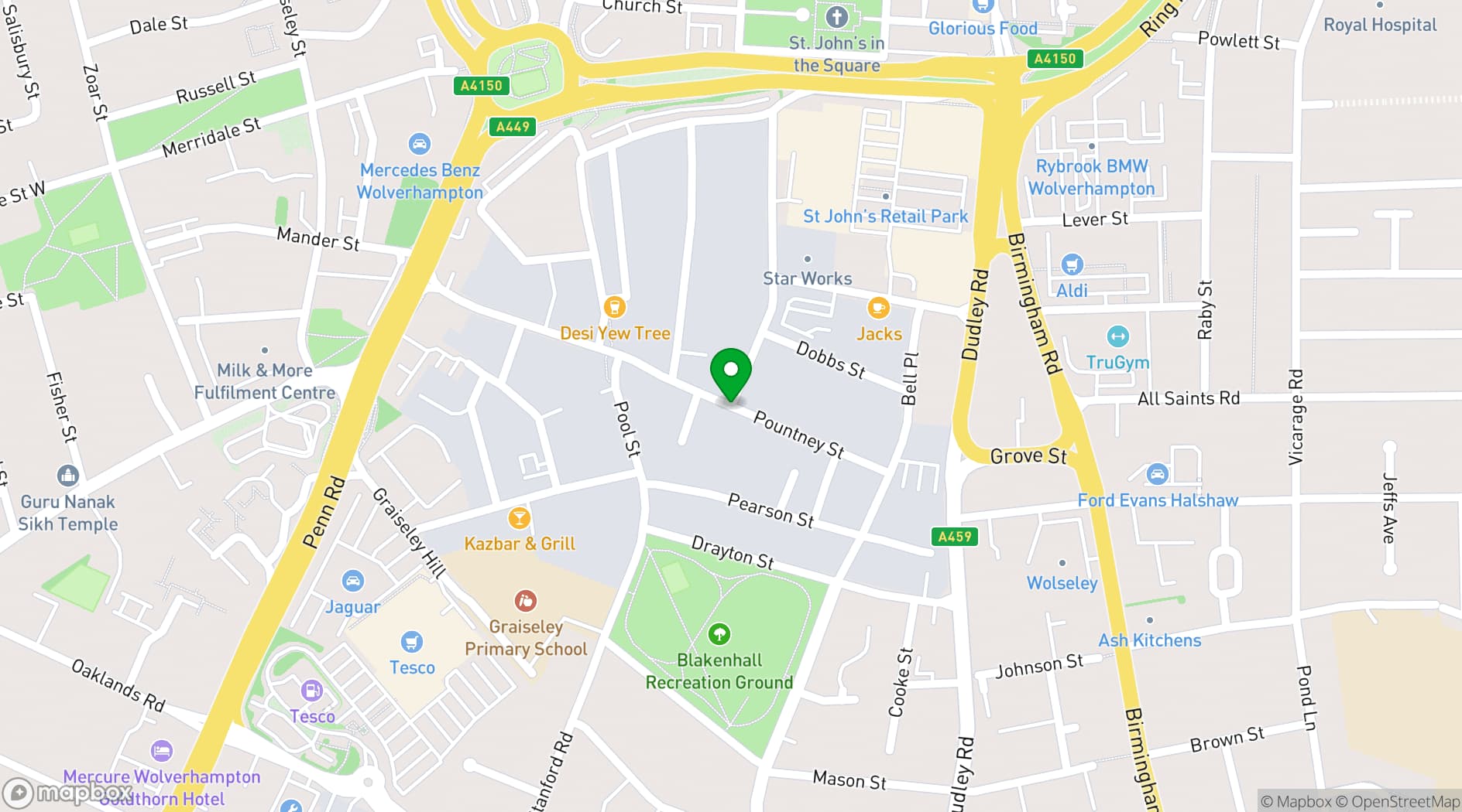 Map showing Royale Banqueting Suite 