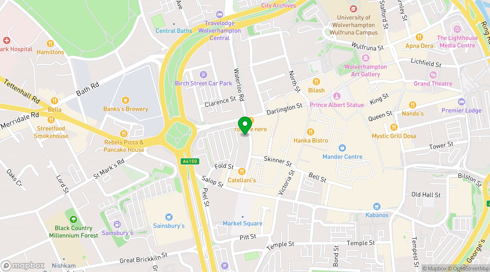 Map showing The Grand Palace