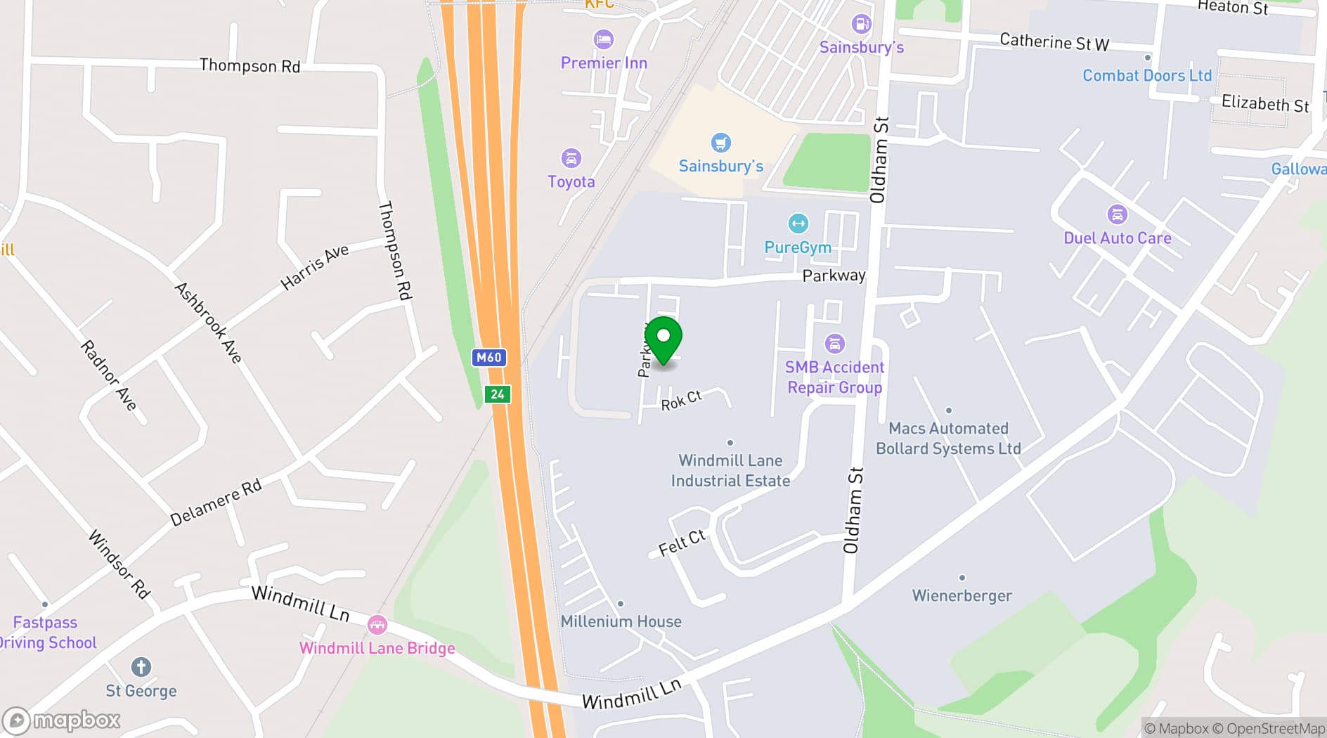 Map showing Central Performing Arts