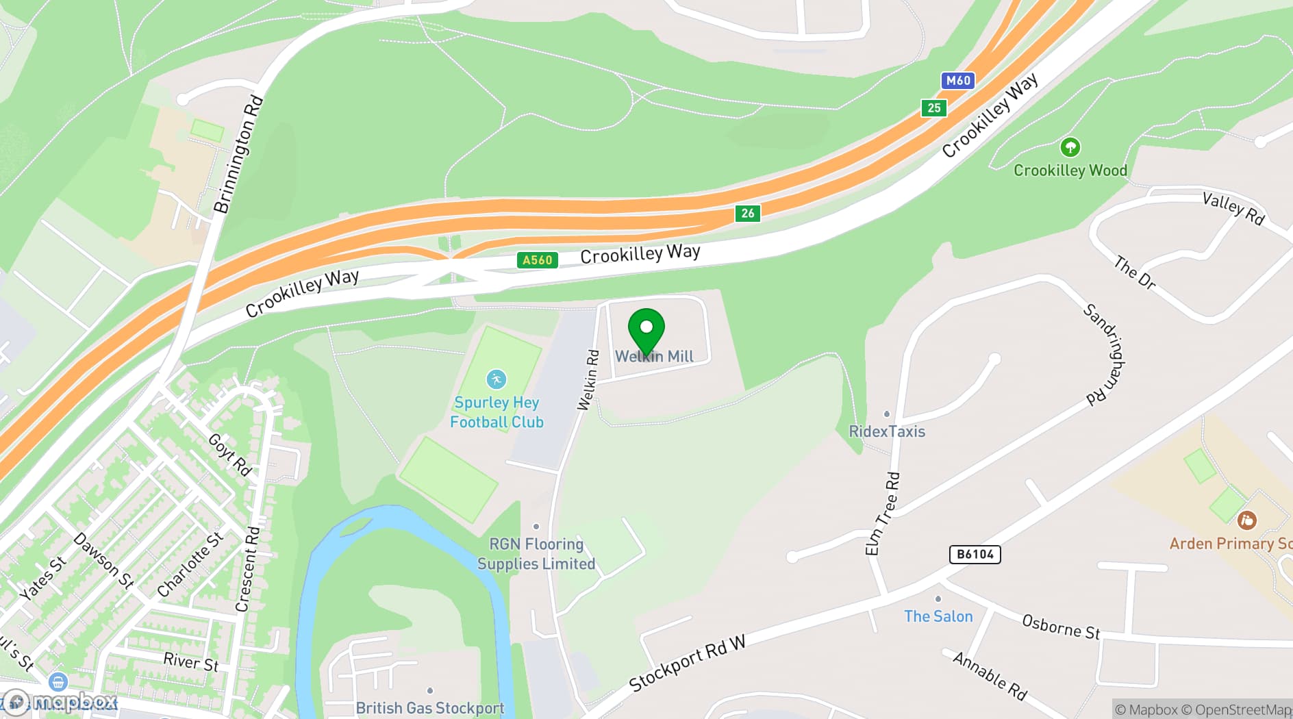 Map showing Montrose Studios