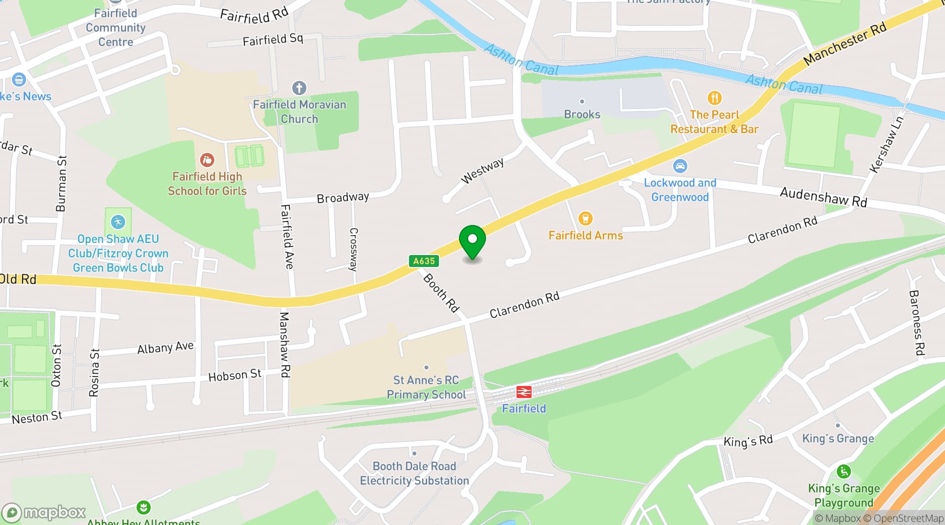Map showing Stanley House Function Rooms