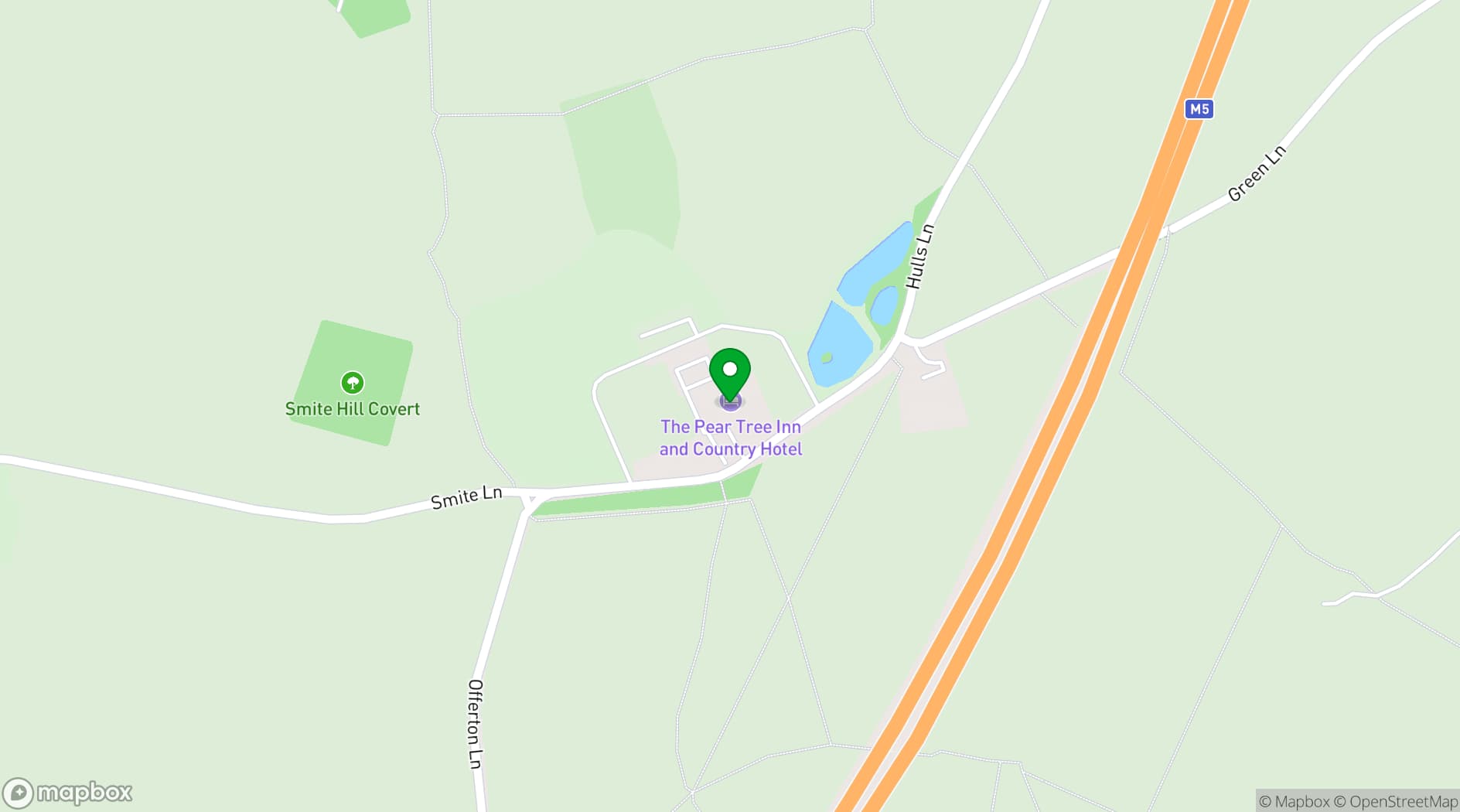 Map showing The Pear Tree Inn & Country Hotel