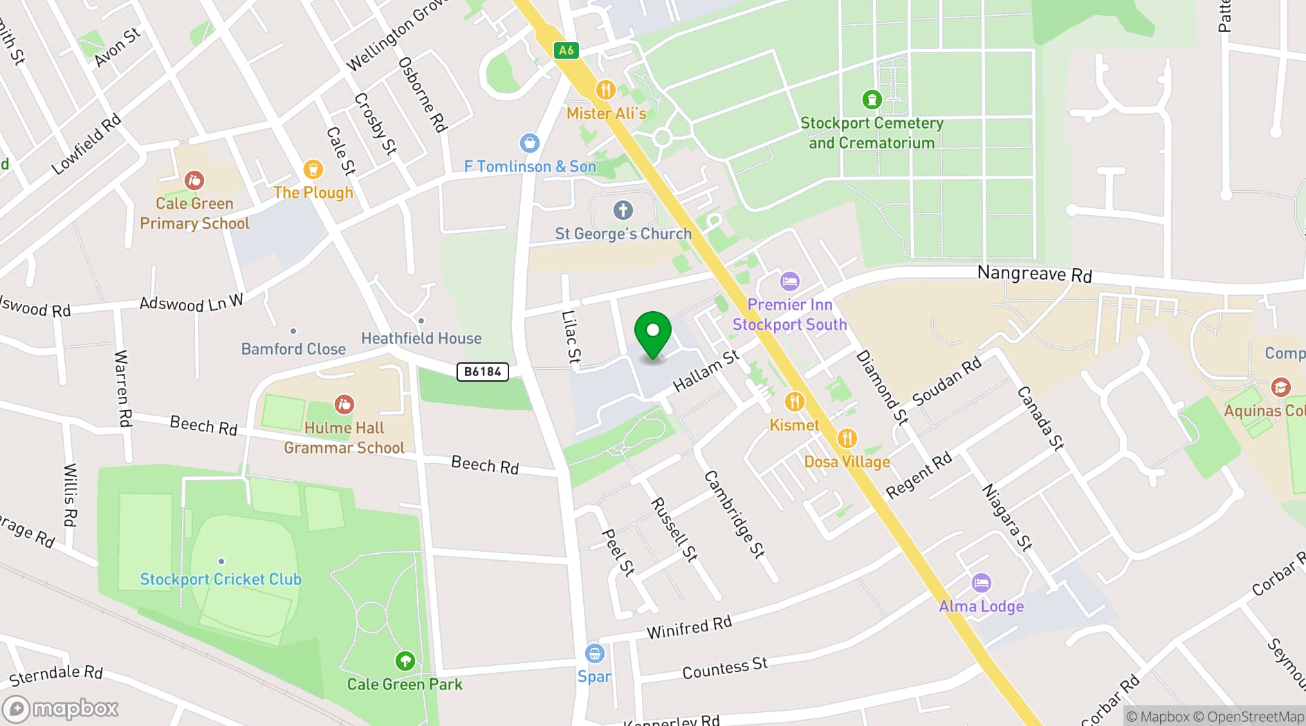 Map showing The Daylight Space - Hallam Mill