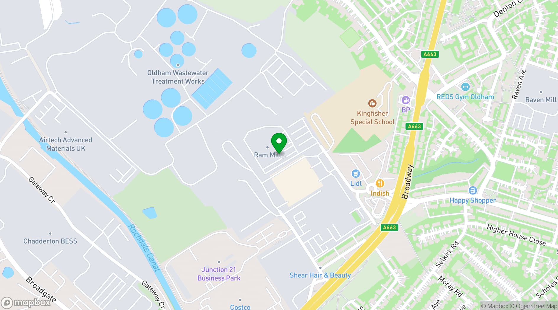 Map showing Ram Mill Business Centre