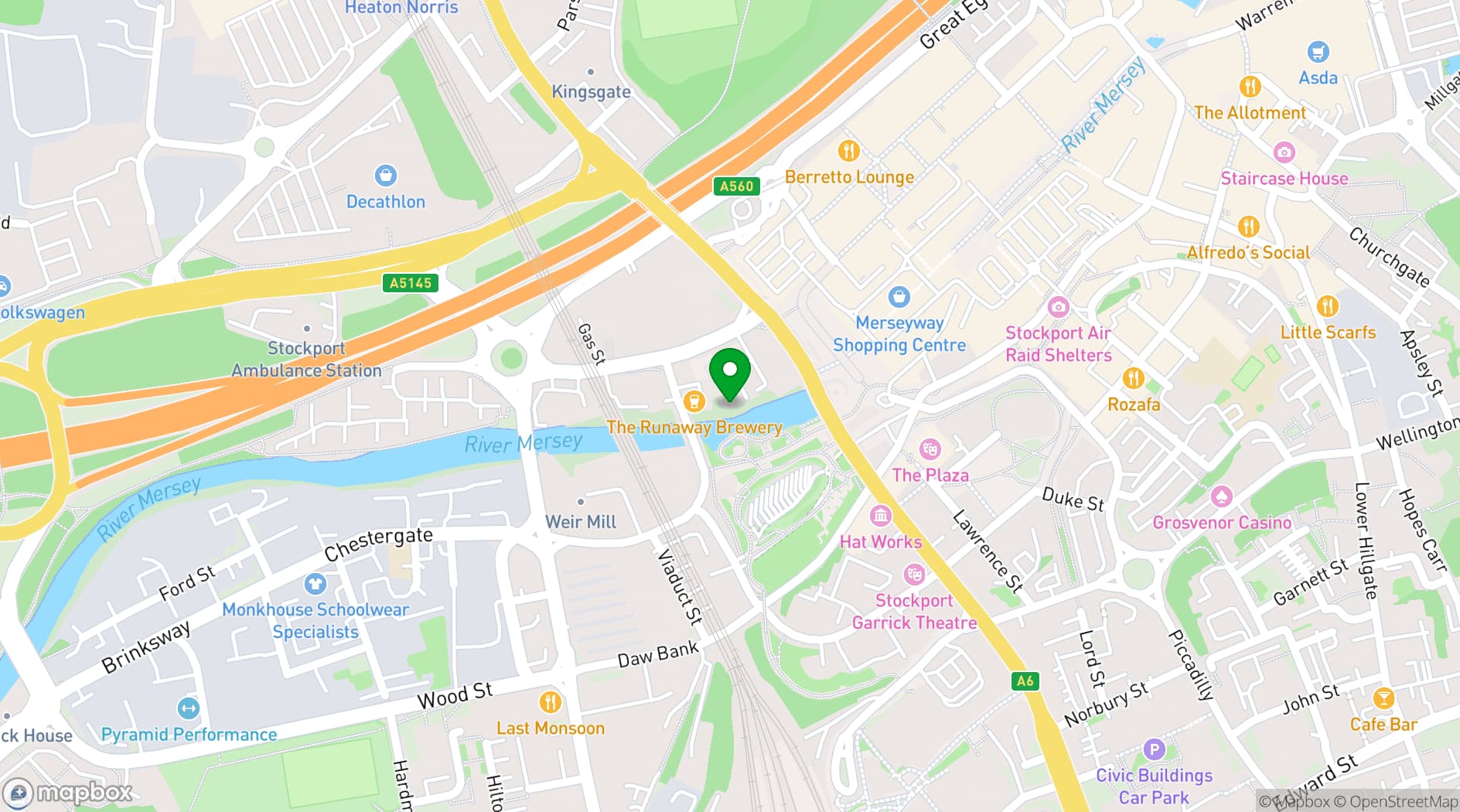 Map showing Orbit Spaces at Regent House