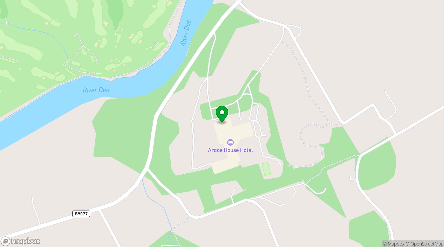 Map showing Ardoe House
