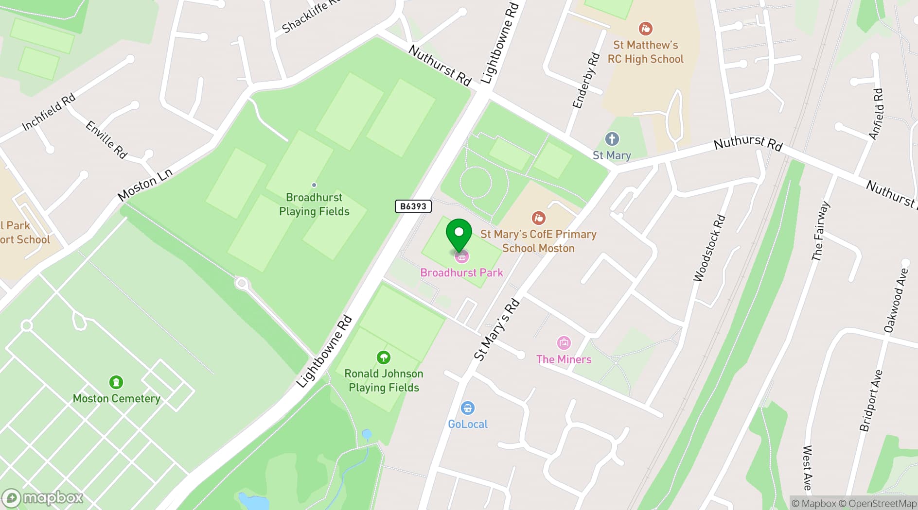 Map showing FC United of Manchester