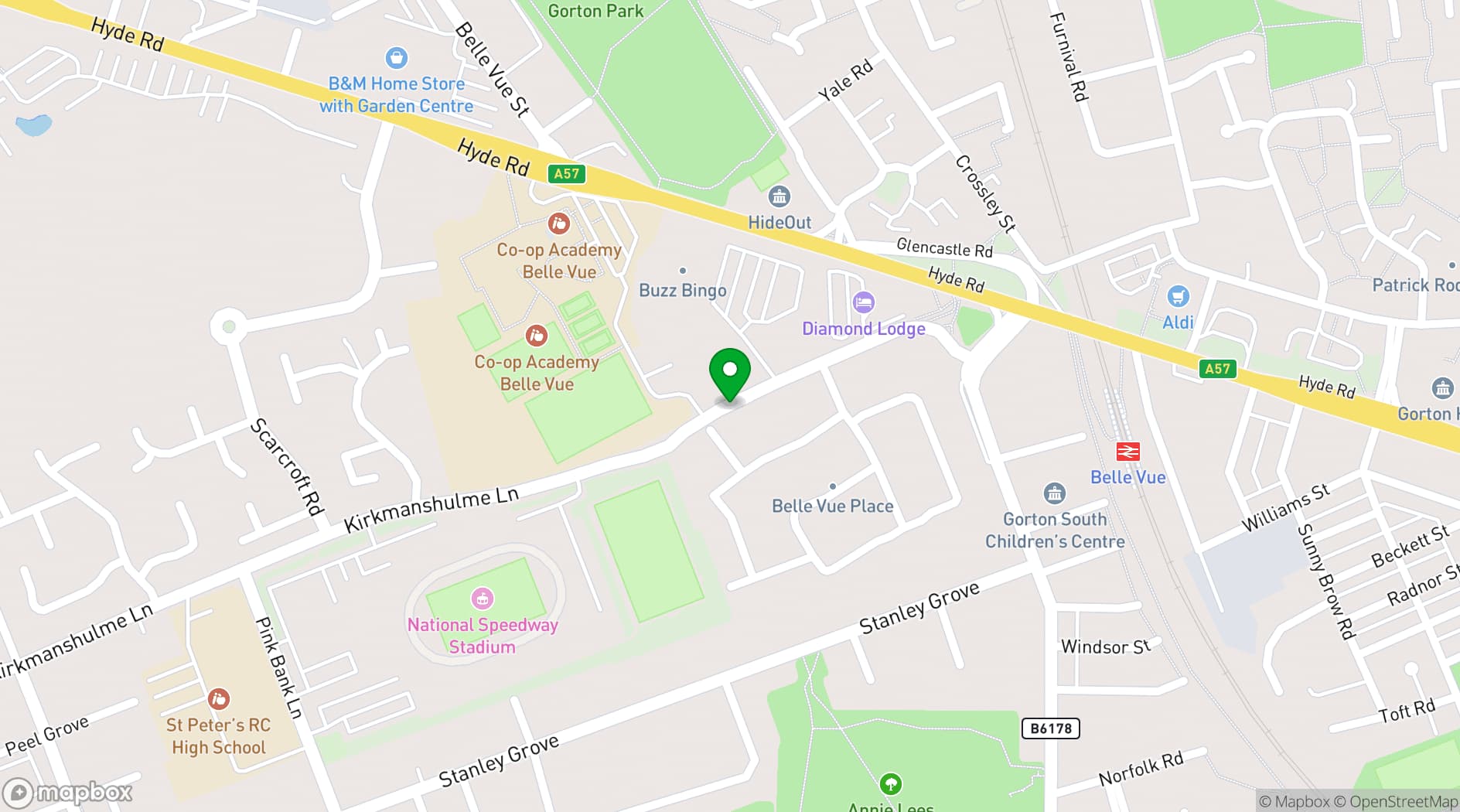 Map showing Crystal Suite