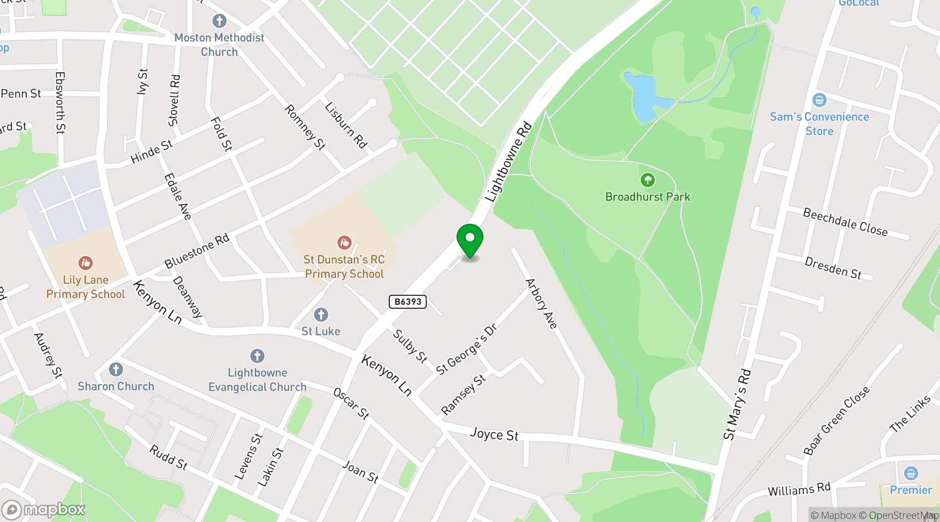 Map showing North West Theatre Arts Company CIC