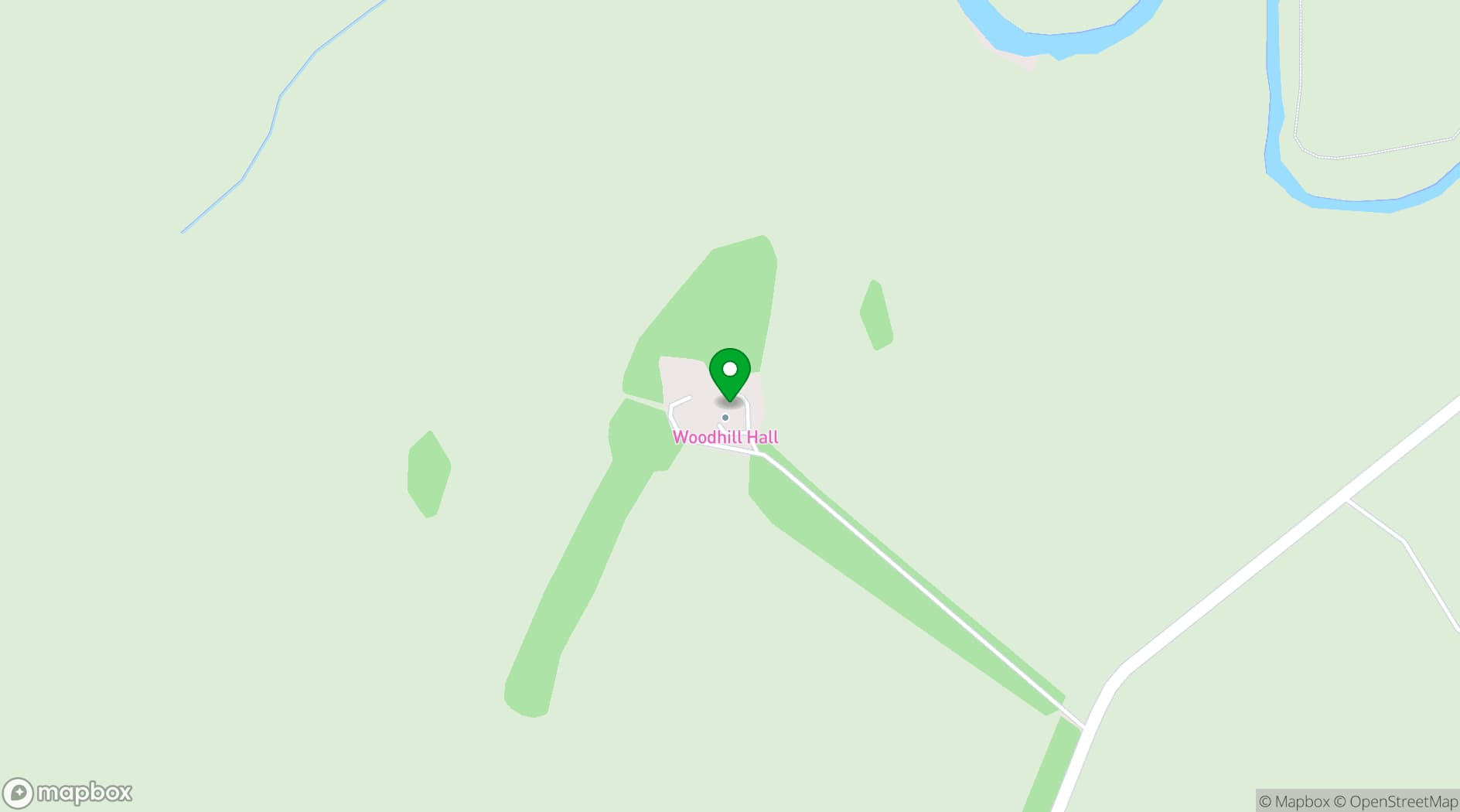 Map showing Woodhill Hall