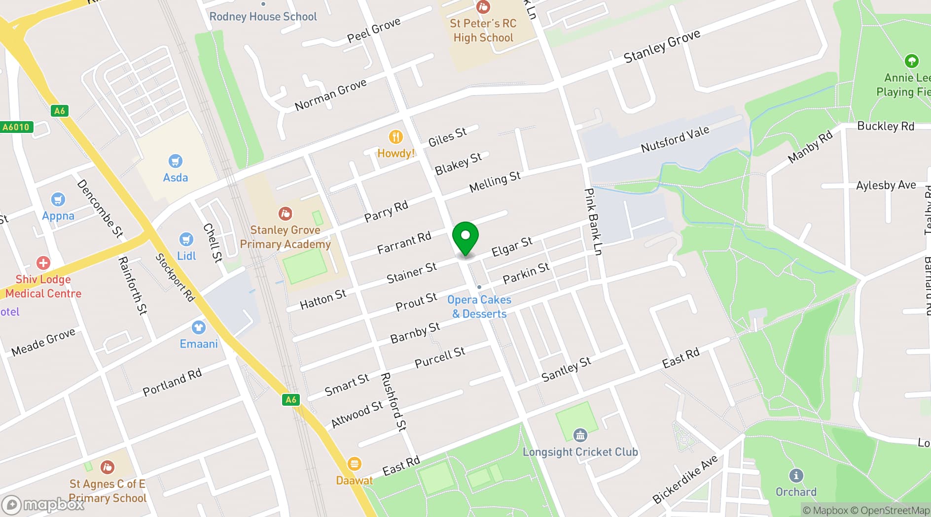 Map showing Jain Community Centre