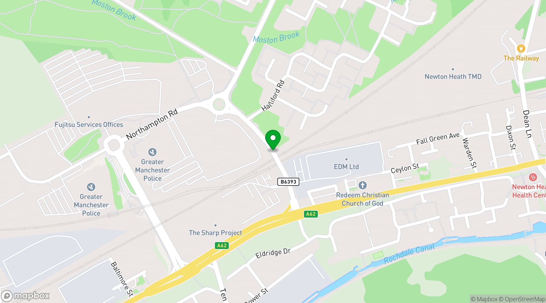 Map showing The Sharp Project