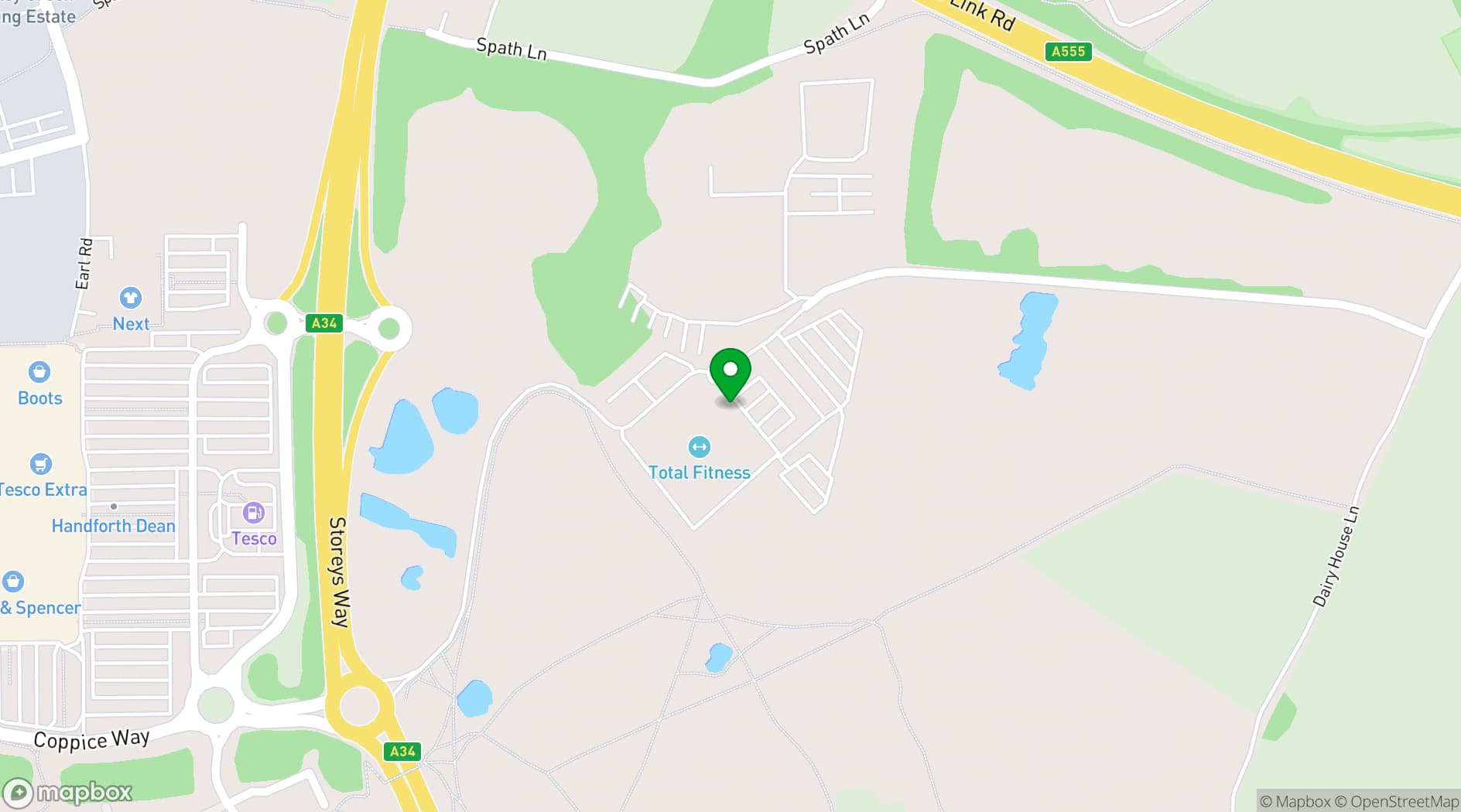 Map showing Wilmslow Conference Centre