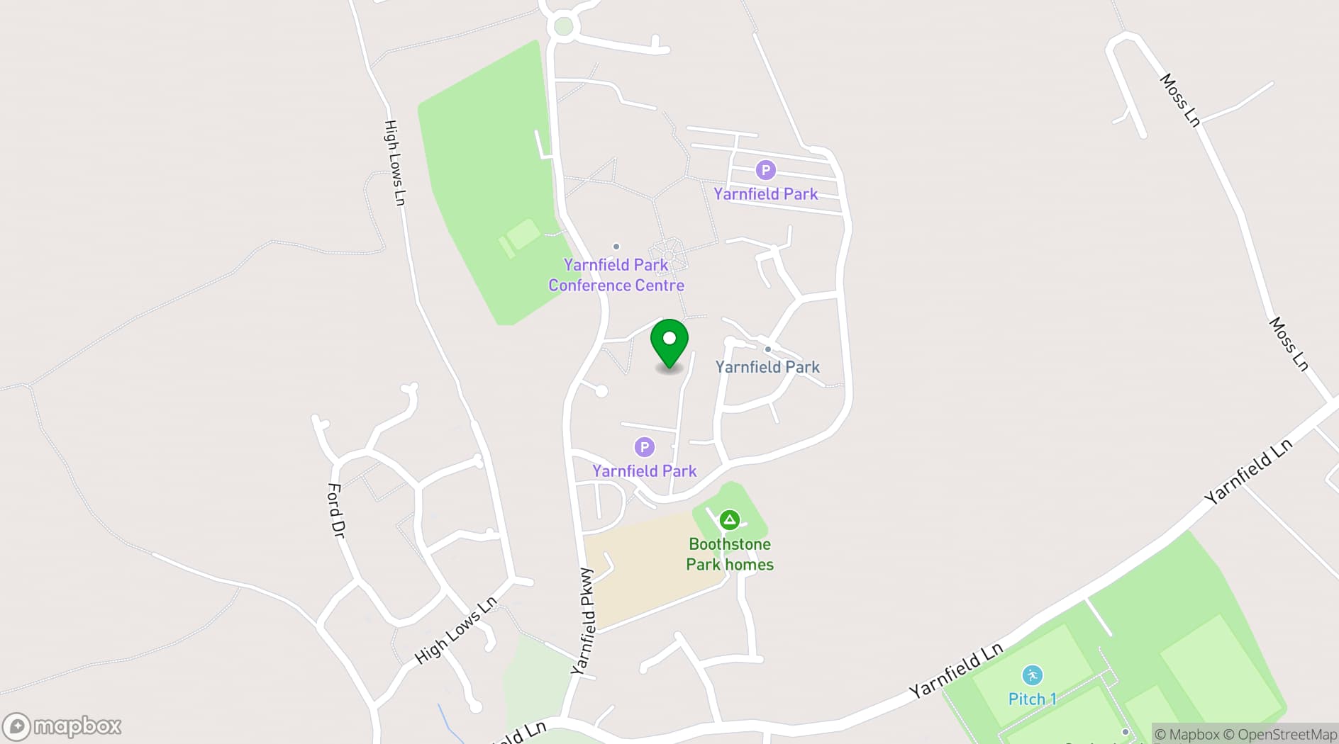 Map showing Yarnfield Park