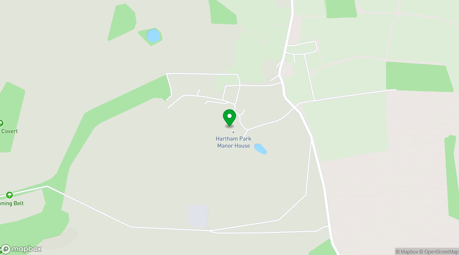 Map showing Hartham Park