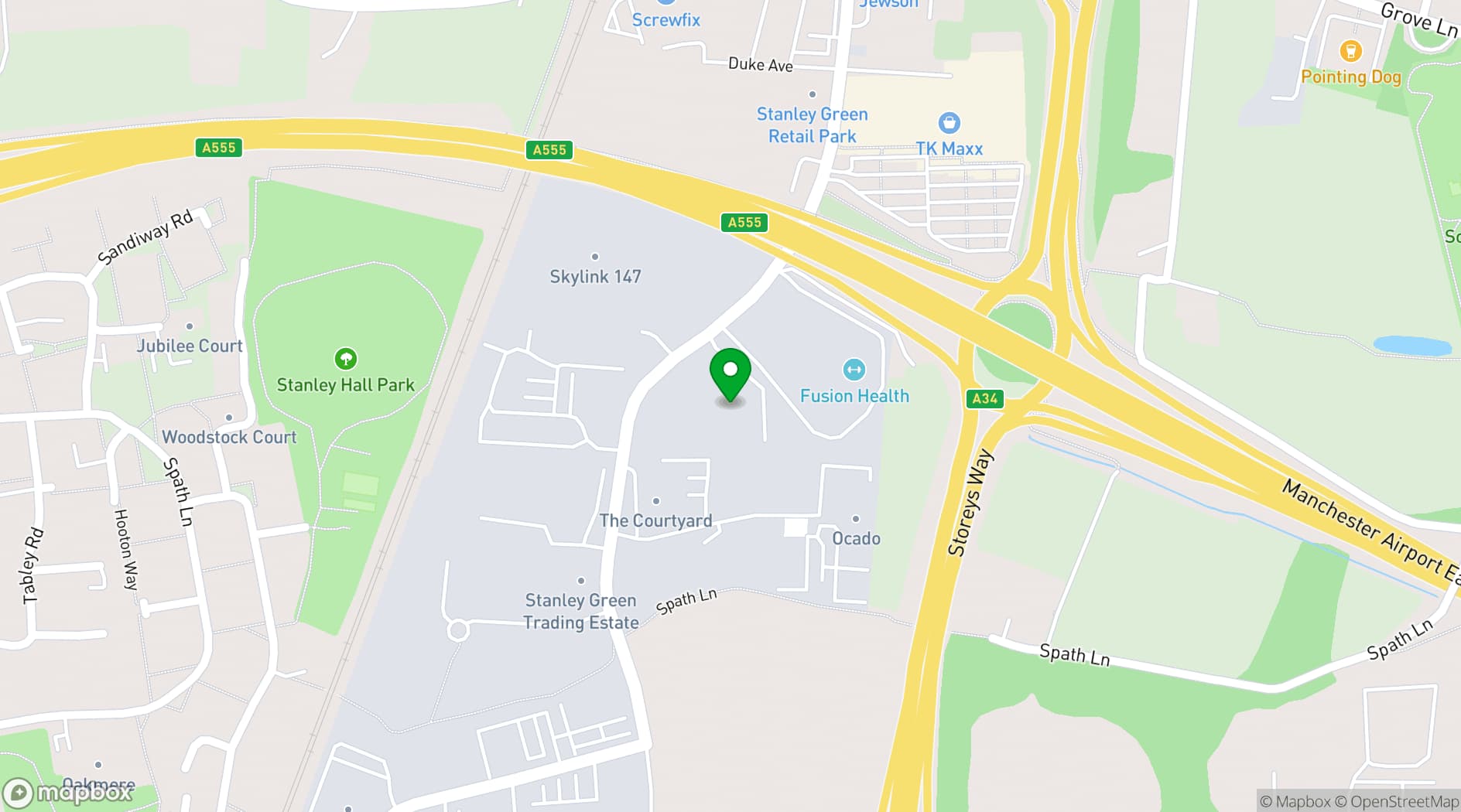 Map showing Profootball Arena