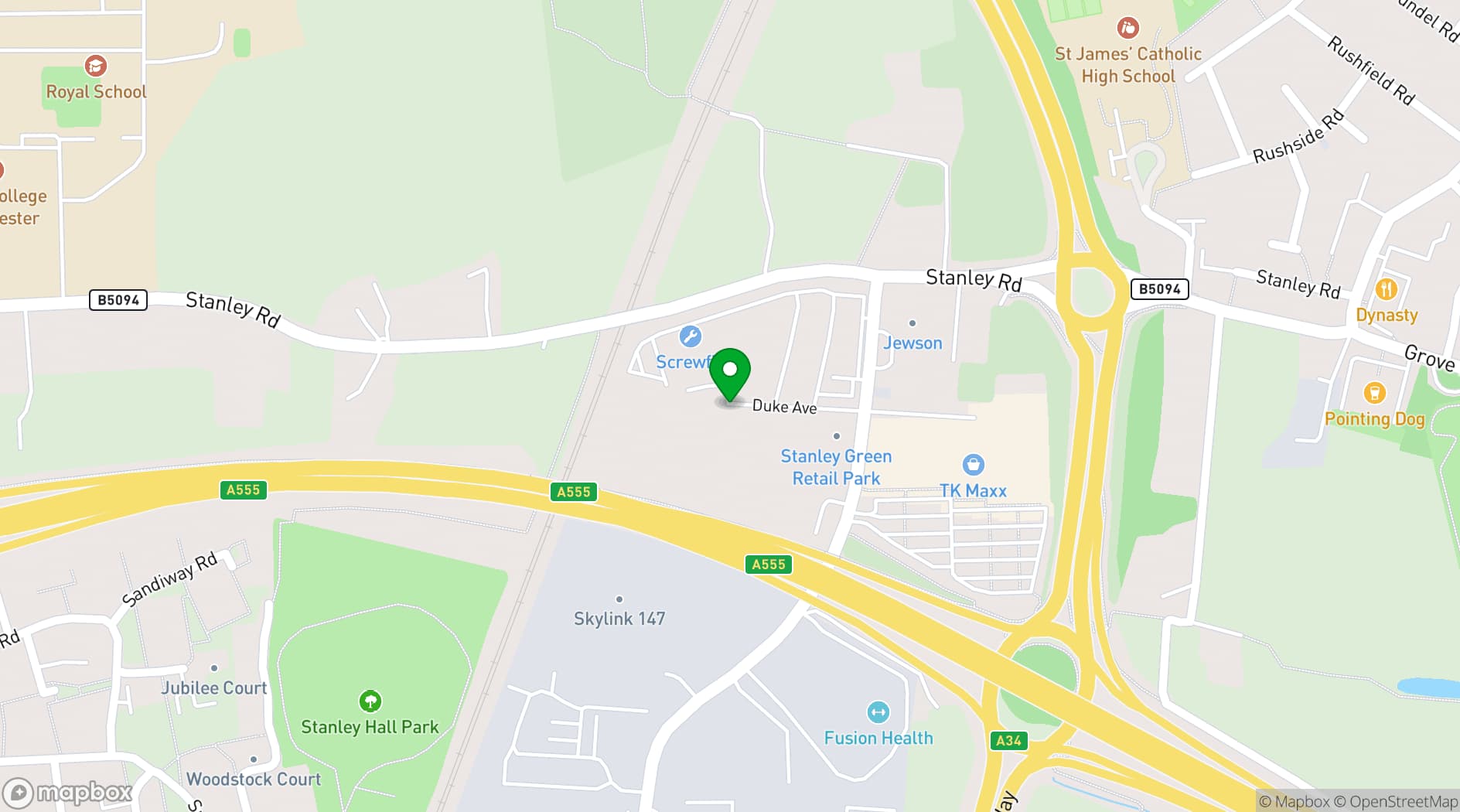 Map showing Dead Pixel Studios