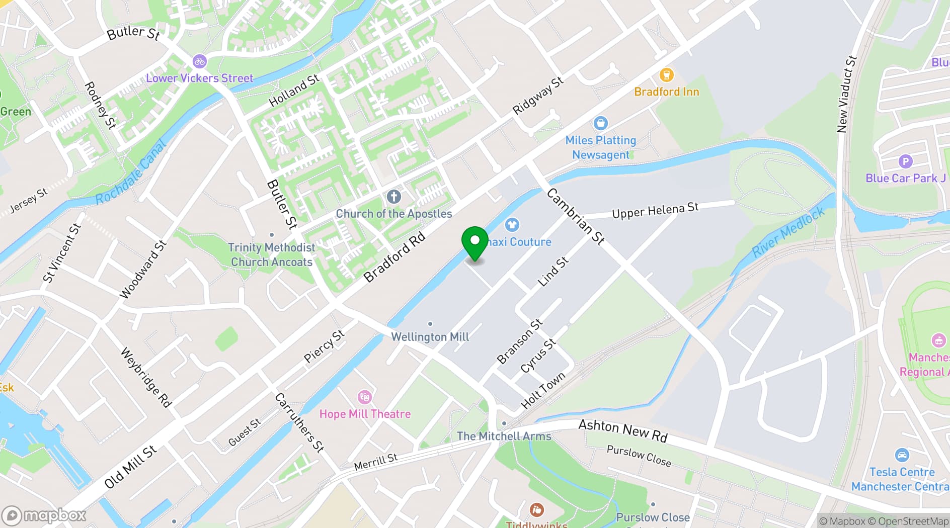 Map showing Portal Studios