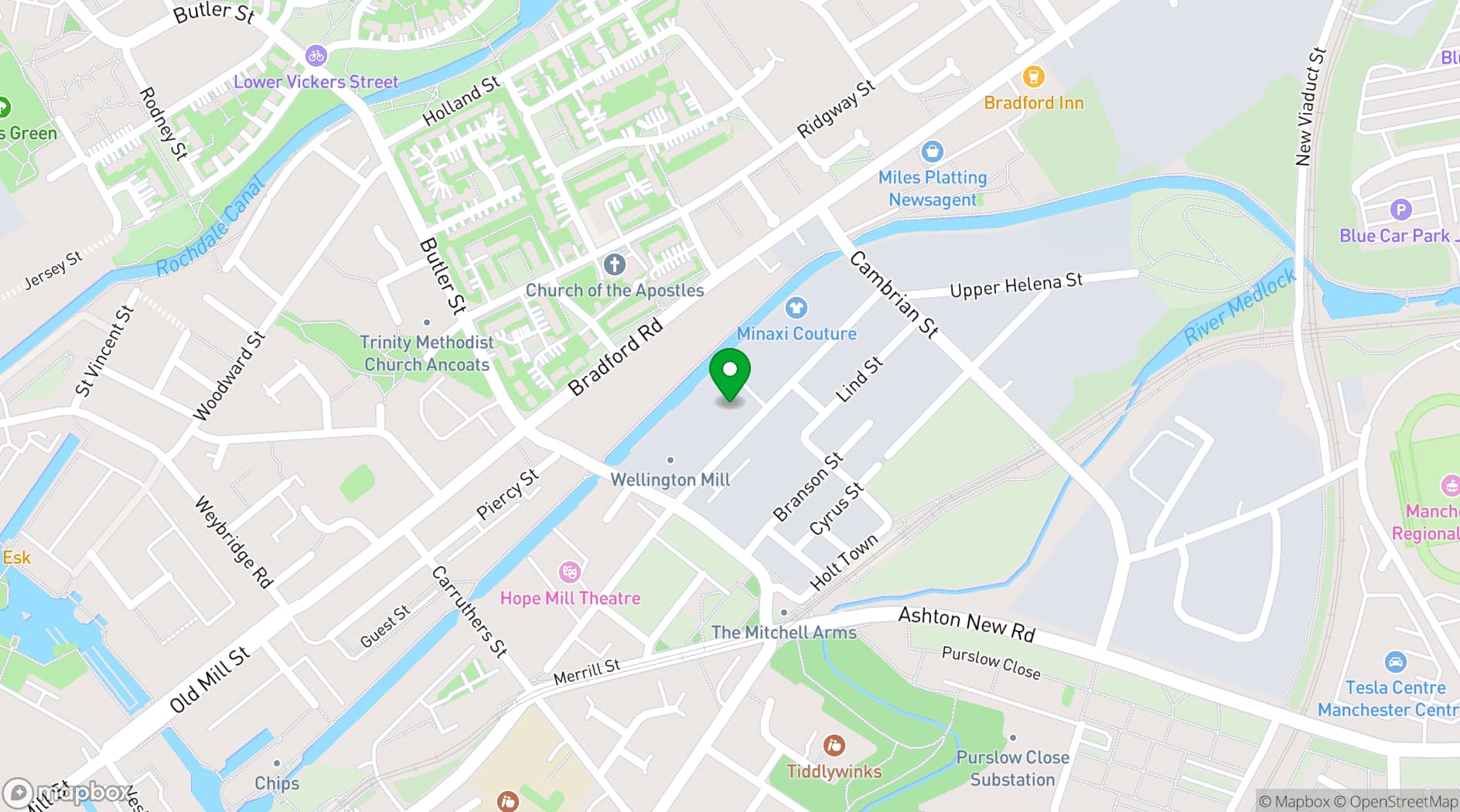 Map showing Submerged Spaces