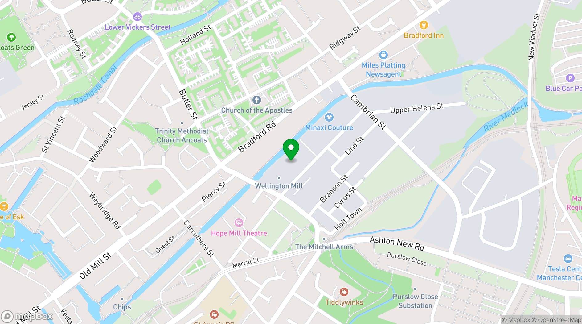 Map showing Wellington Studios