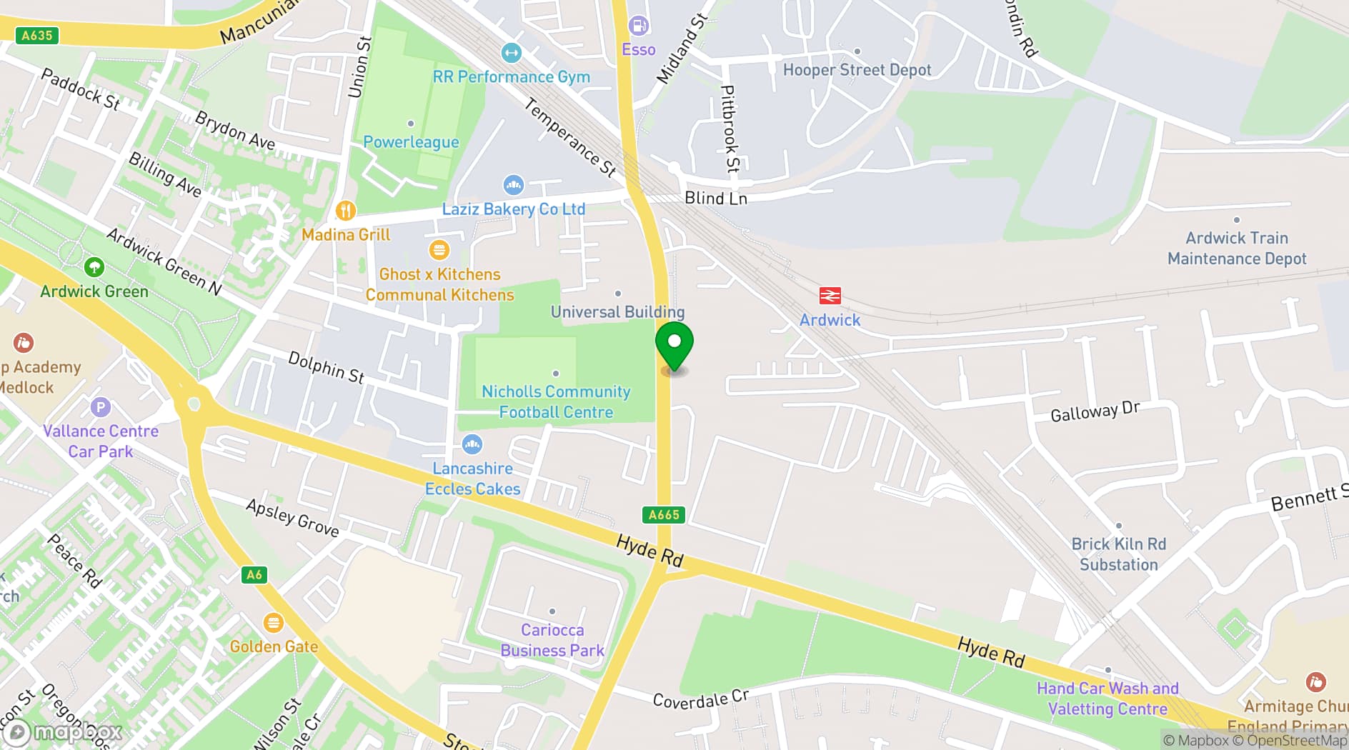 Map showing International Testing & Training Services (ITTS)