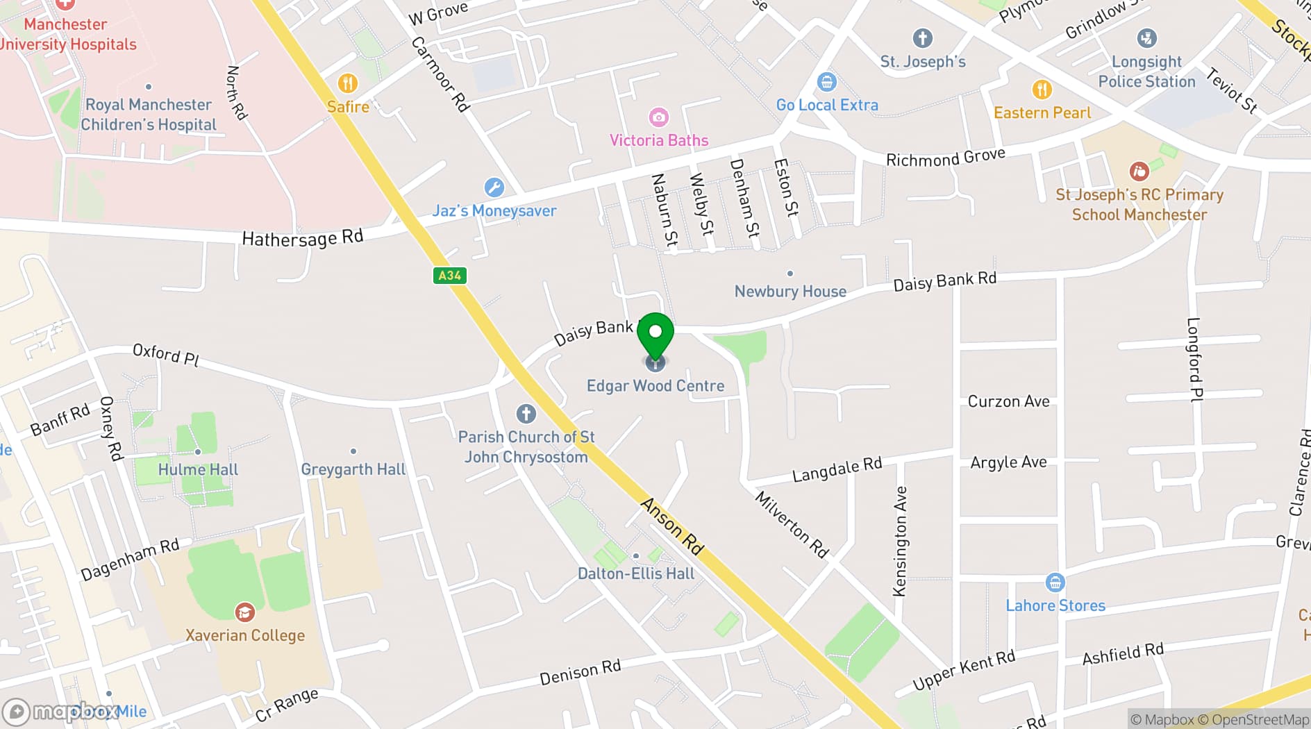 Map showing Daisy Bank Manor